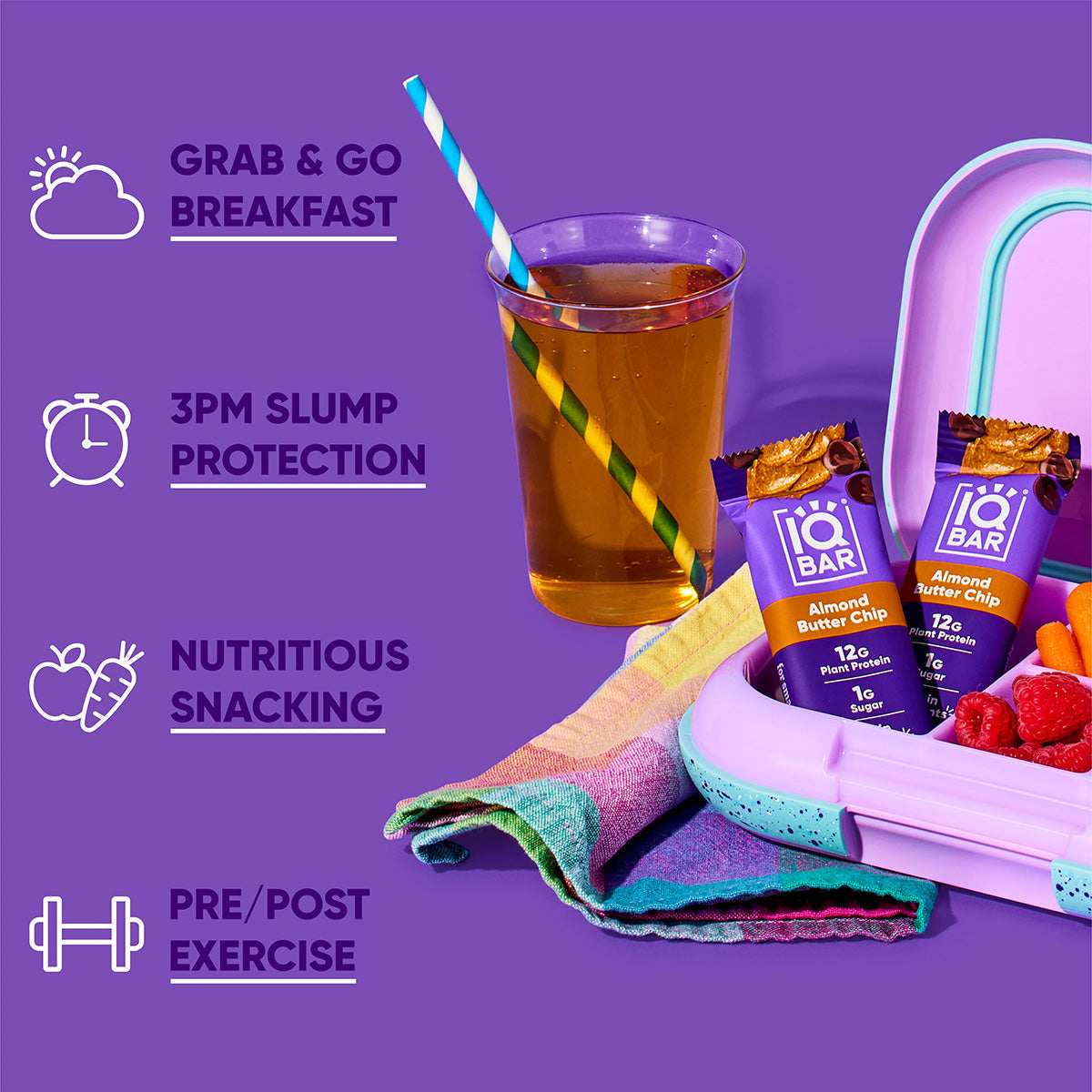 IQBAR Almond Butter Chip (12 Bars)
