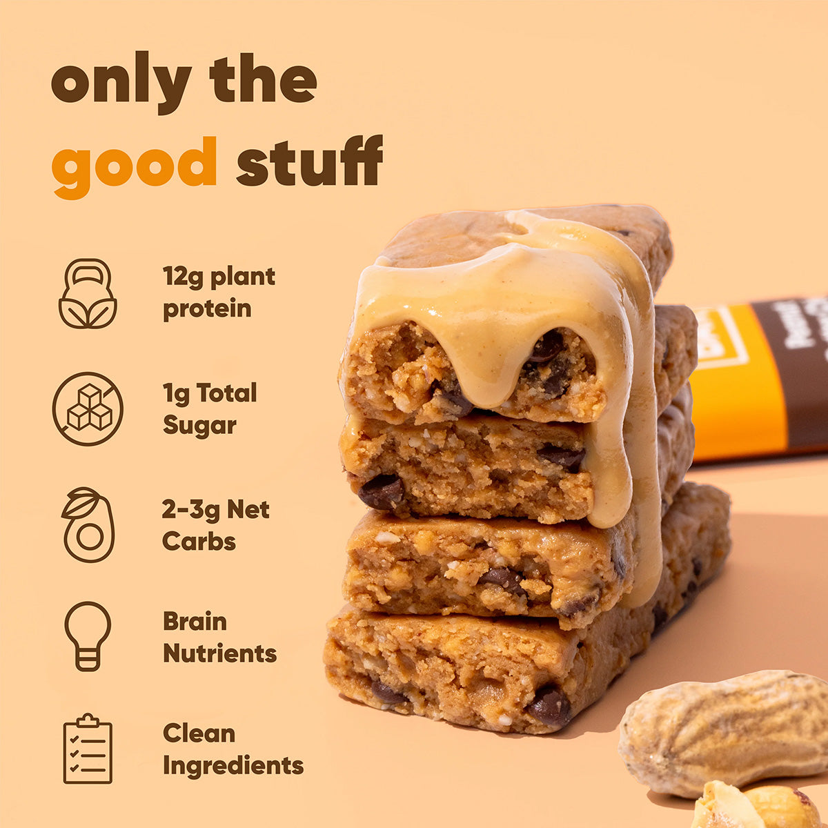 IQBAR Almond Butter Chip & Peanut Butter Chip (24 Bars)