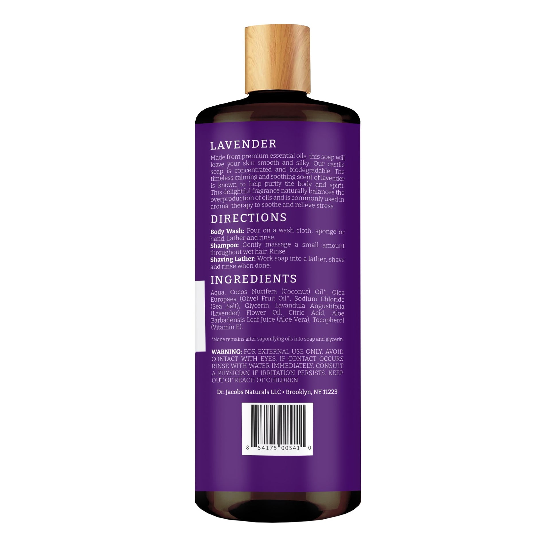 Dr. Jacobs Naturals, Lavender Castile Body Wash