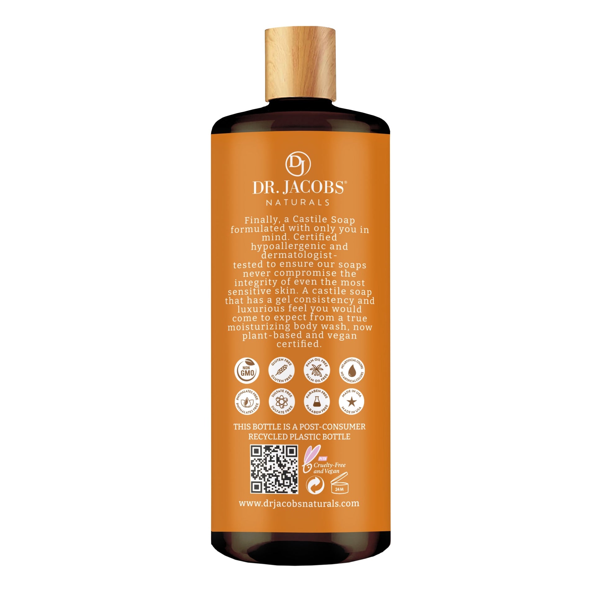 Dr. Jacobs Naturals, Orange & Ginger Castile Body Wash