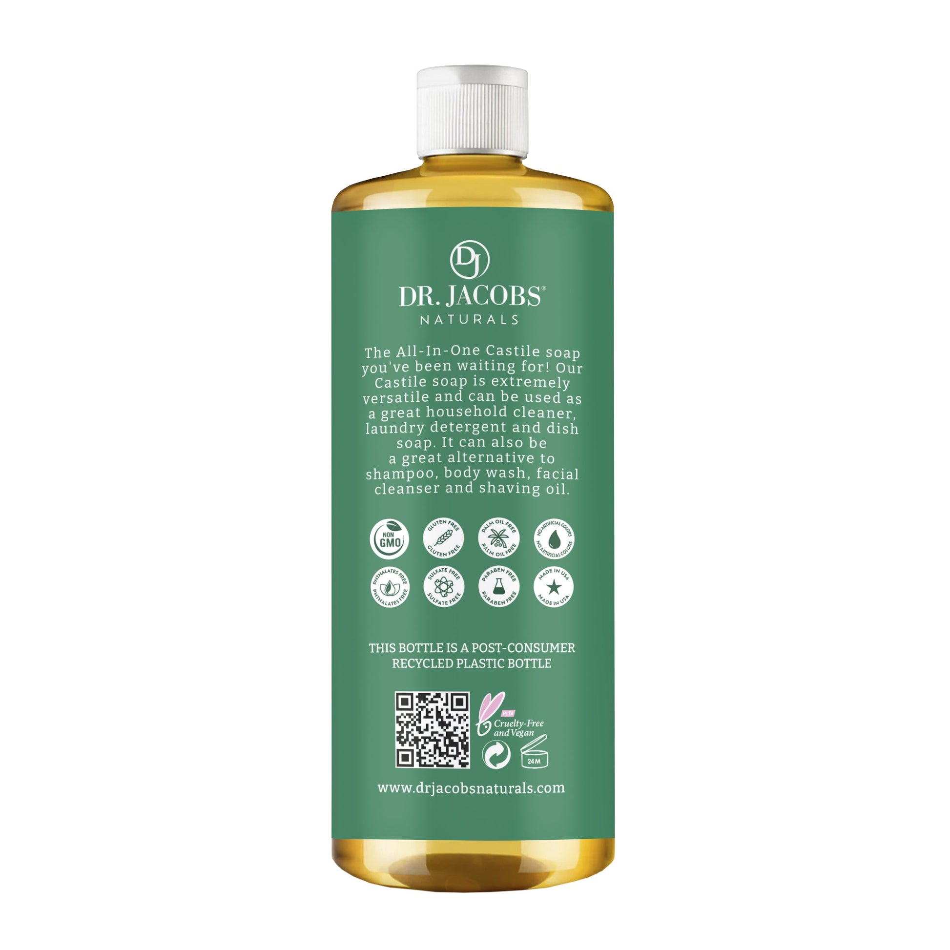 Dr. Jacobs Naturals, Eucalyptus All in 1 Castile Soap - Thin Formula 32oz