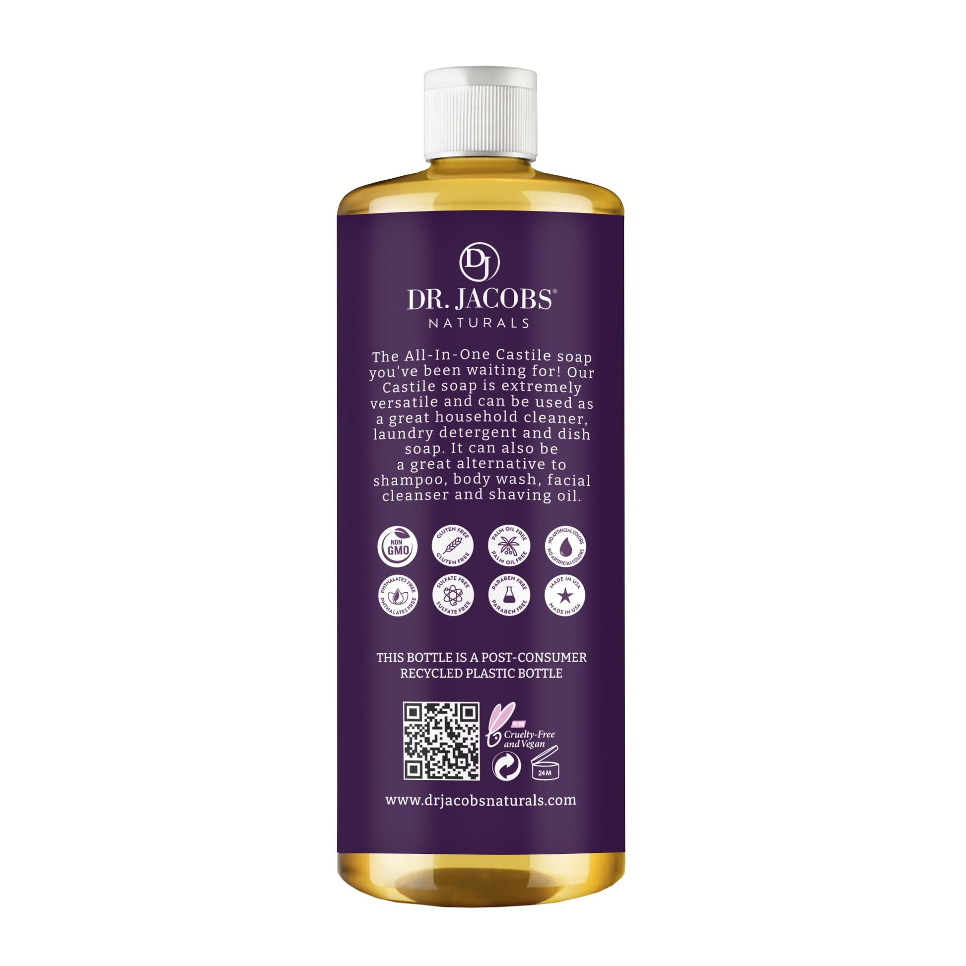 Dr. Jacobs Naturals, Lavender All in 1 Castile Soap - Thin Formula 32 oz