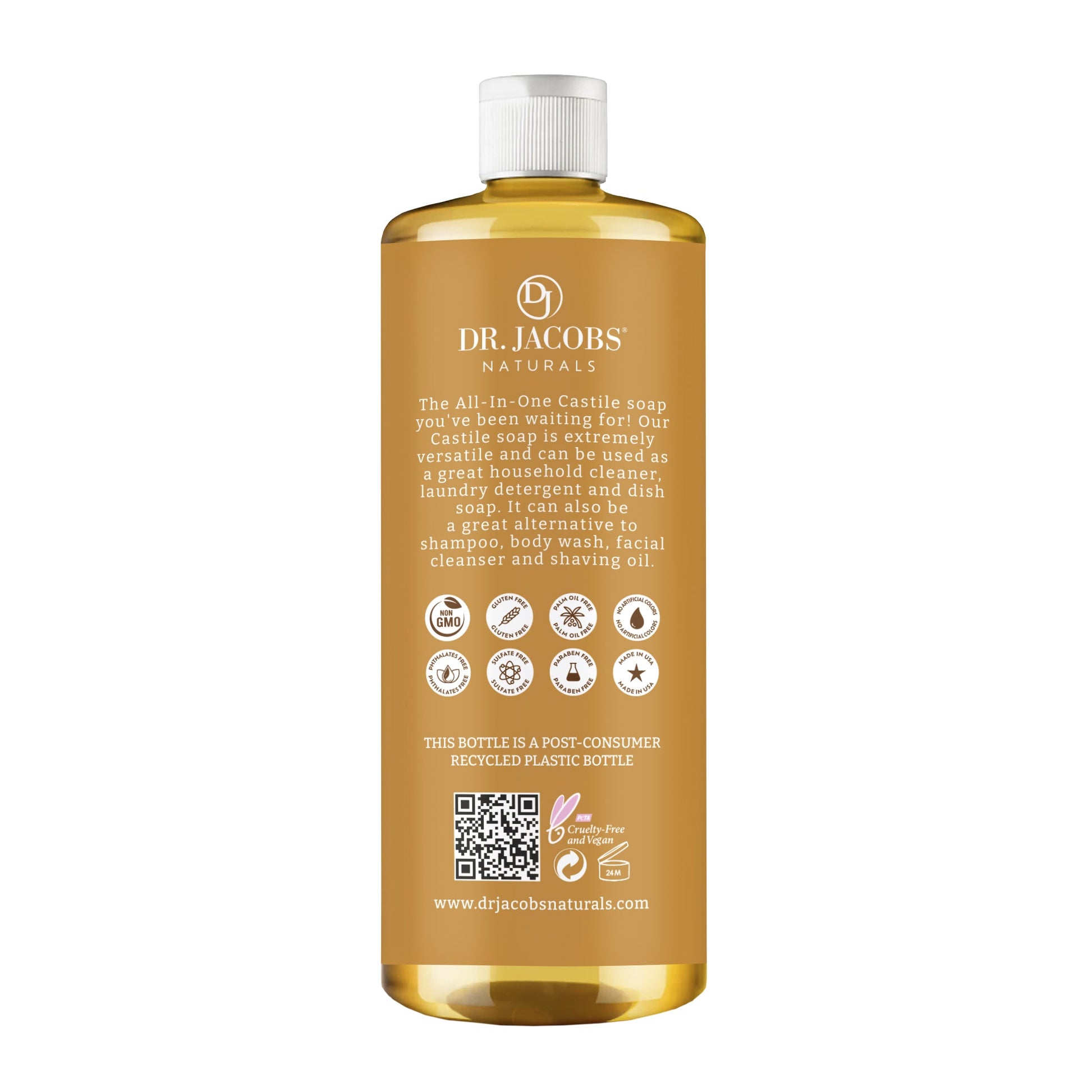 Dr. Jacobs Naturals, Orange & Ginger All in 1 Castile Soap - Thin Formula 32oz