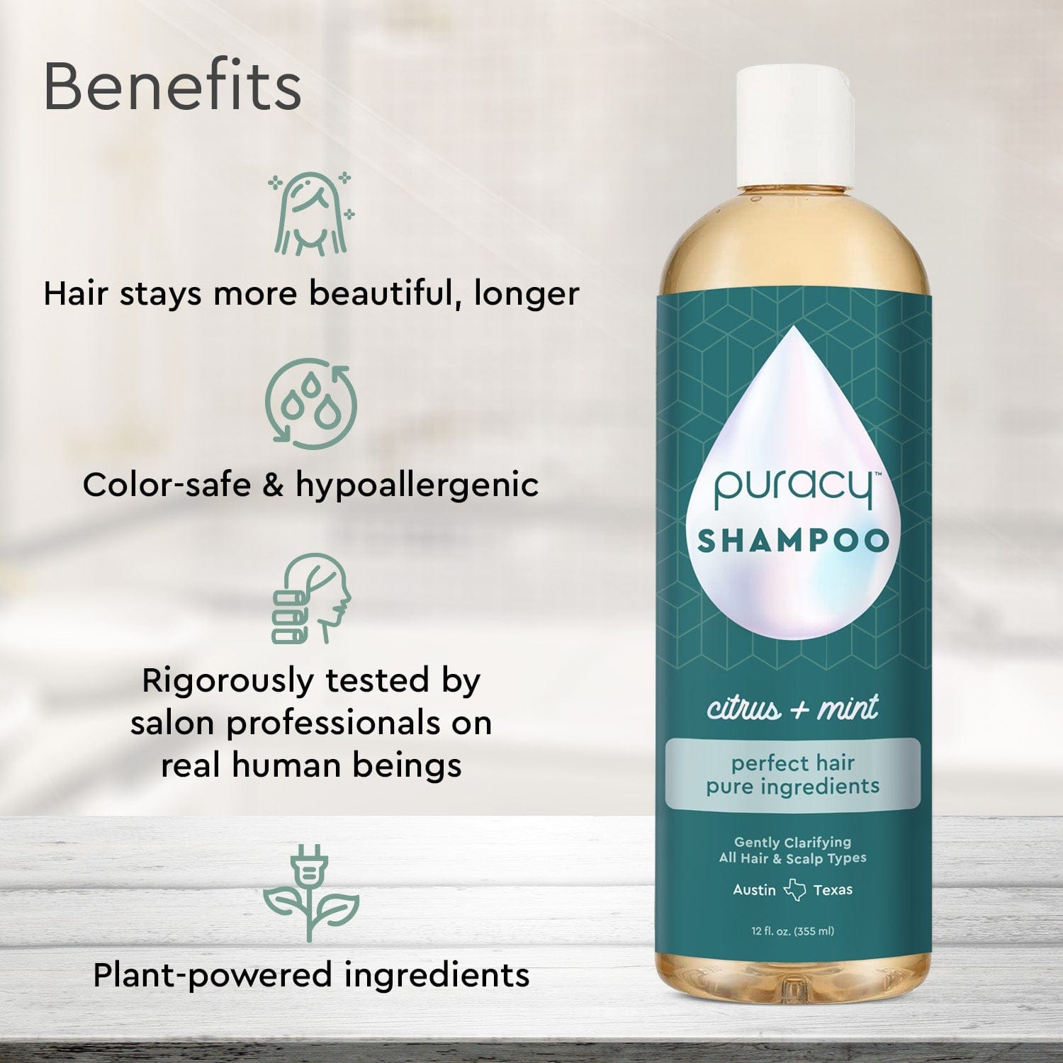 Puracy Shampoo (Sulfate/Paraben/Silicone-Free)