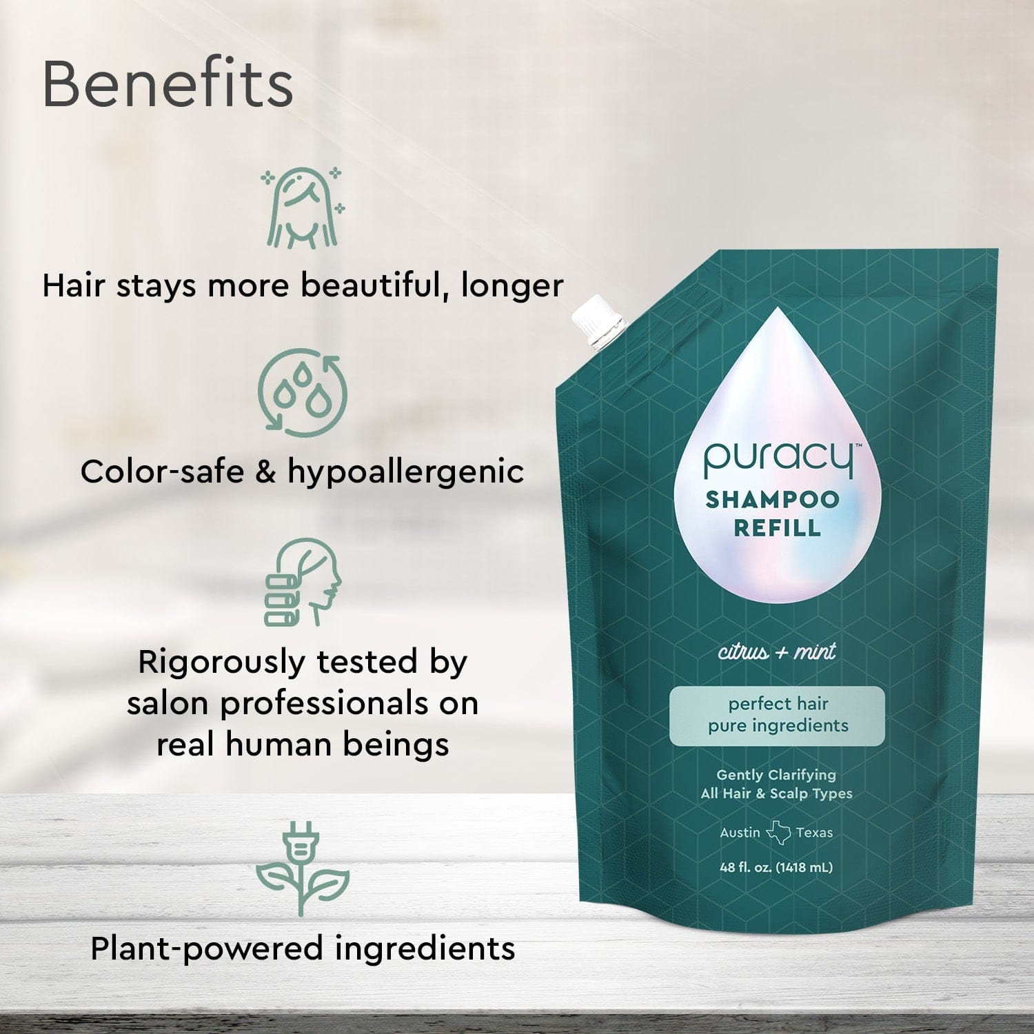 Puracy Shampoo (Sulfate/Paraben/Silicone-Free)