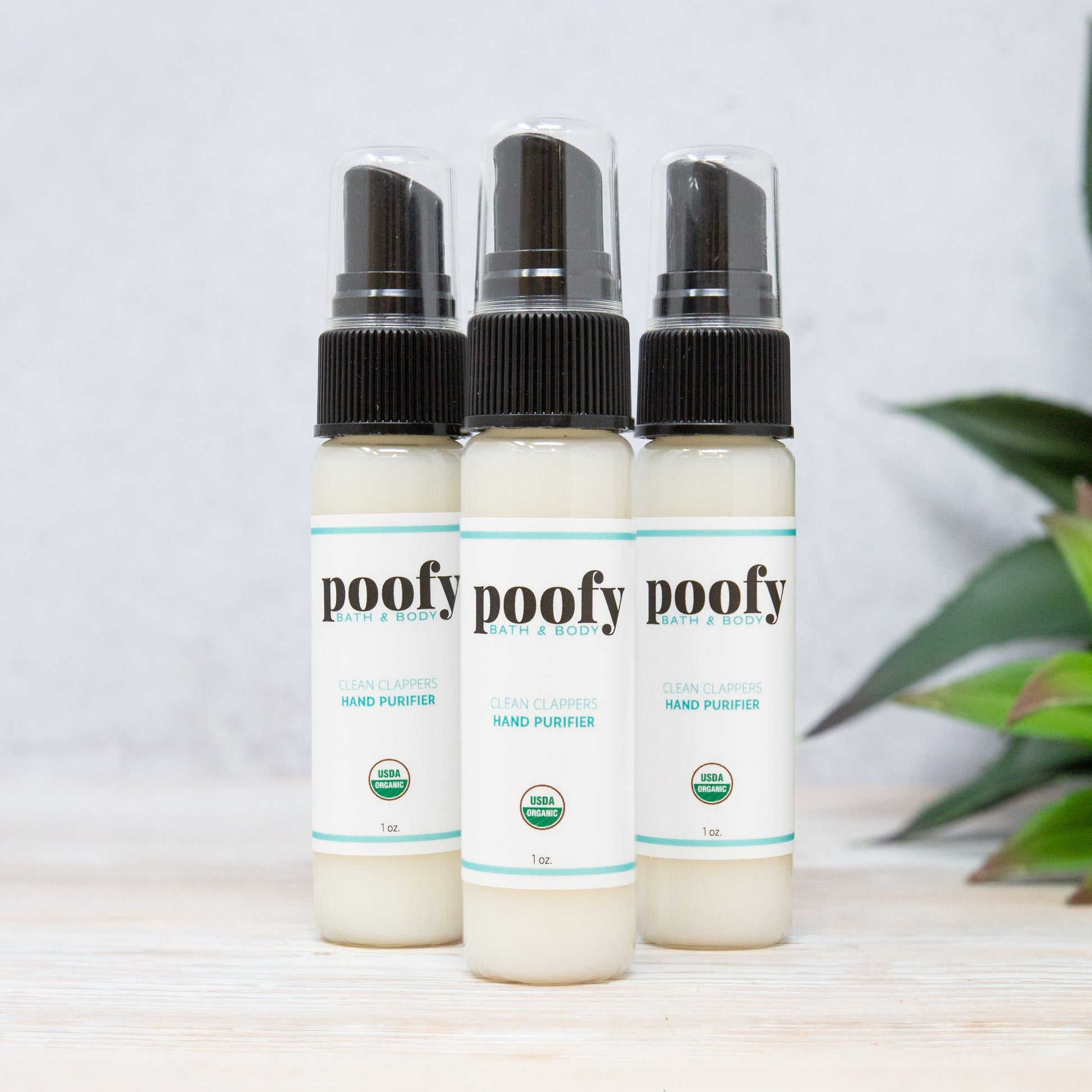 Poofy Organics Clean Clappers Hand Purifier Organic 3 pk Travel