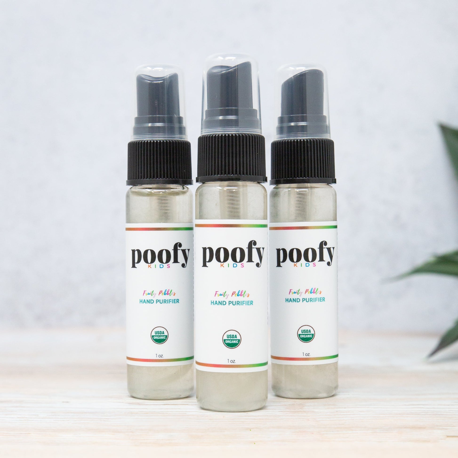 Poofy Organics Hand Sanitizer Kids 3 Pack Travel (Fruity Pebbles)