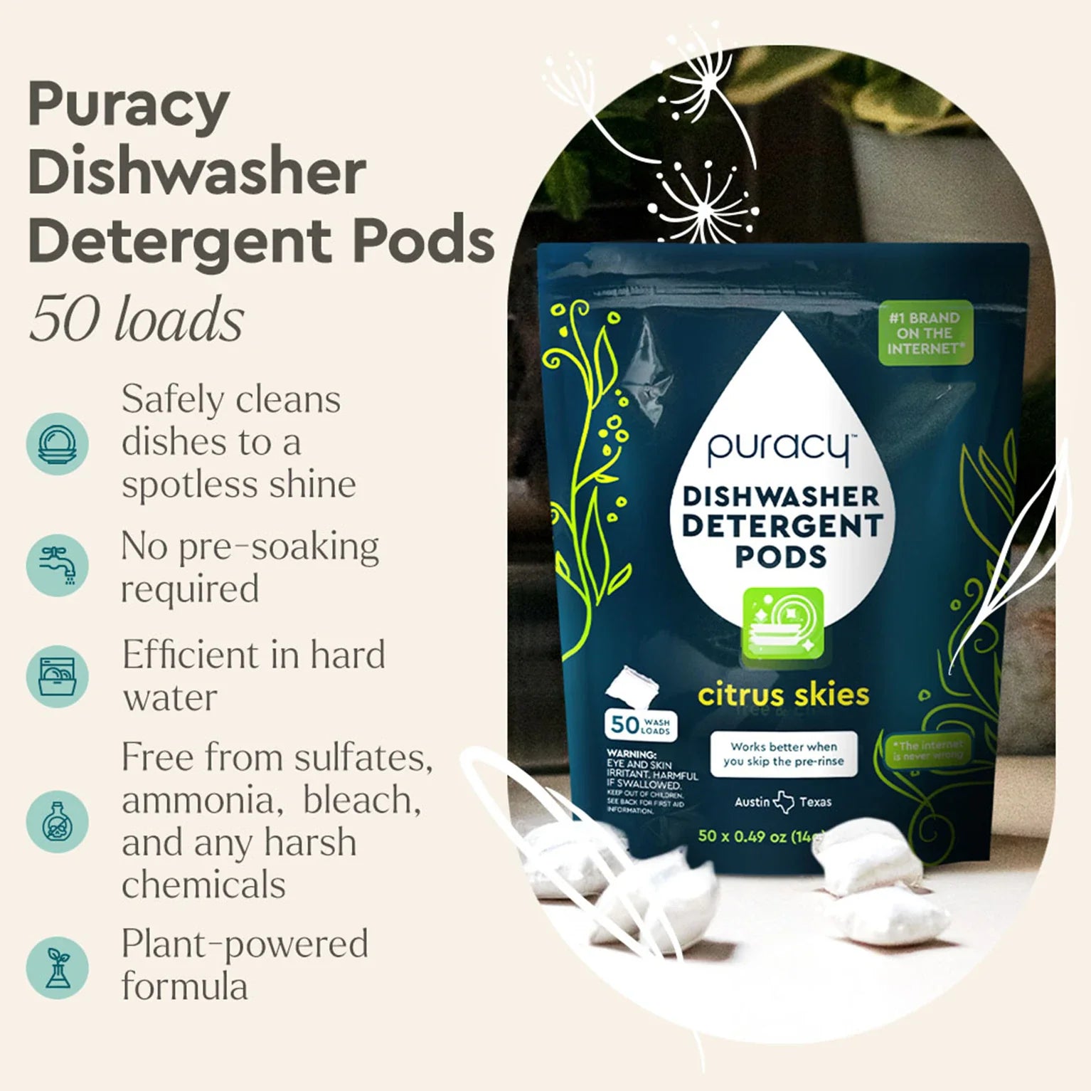Puracy Dishwasher Detergent Pods