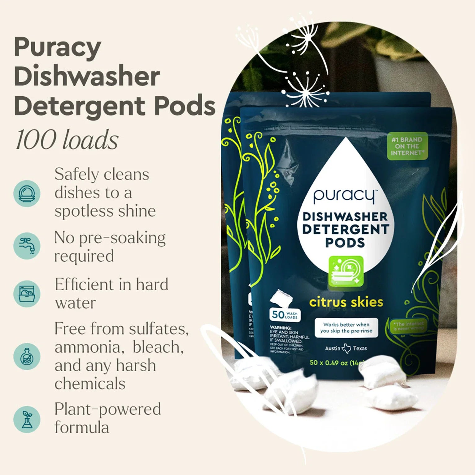 Puracy Dishwasher Detergent Pods