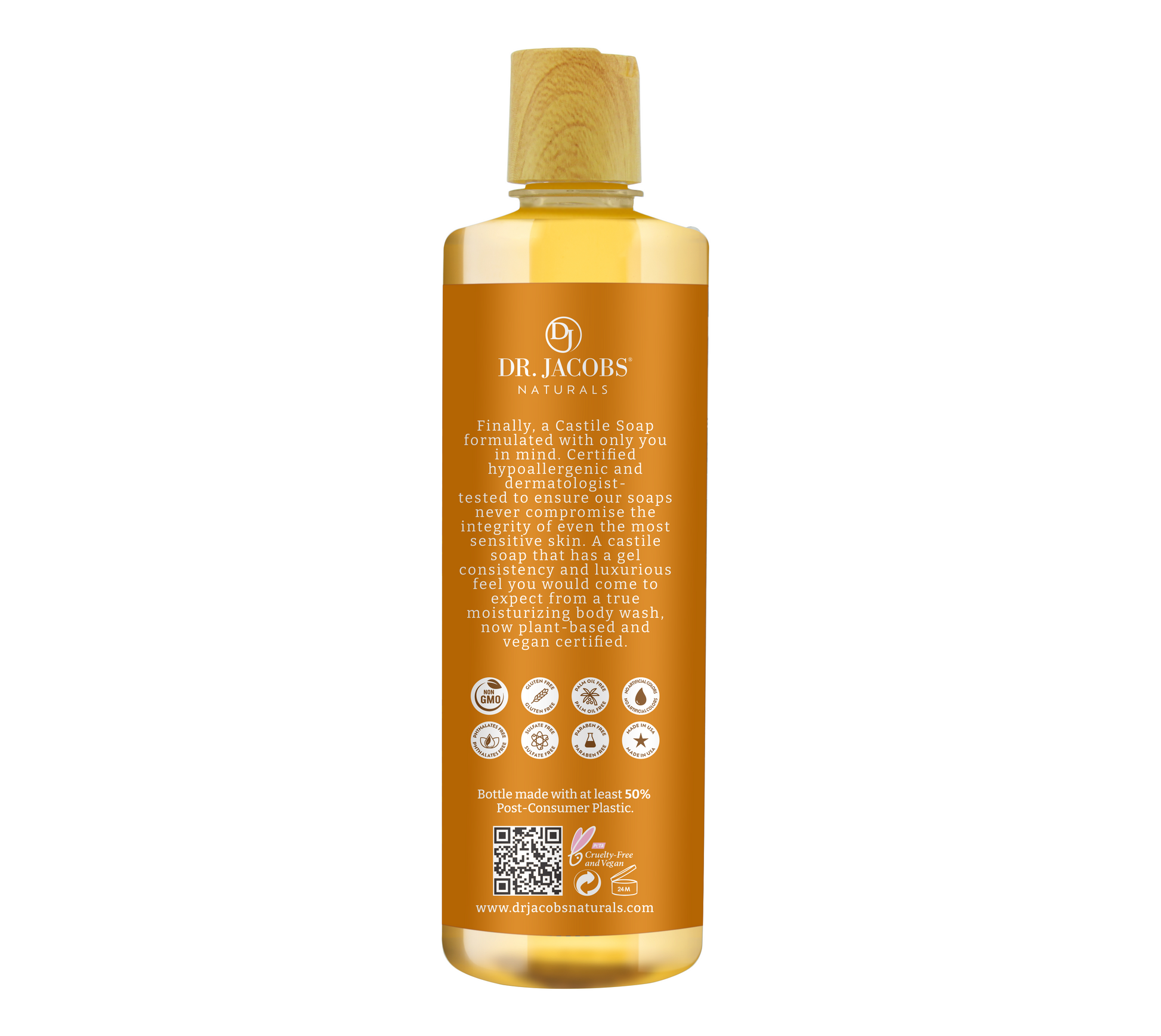Dr. Jacobs Naturals, Orange & Ginger Castile Body Wash