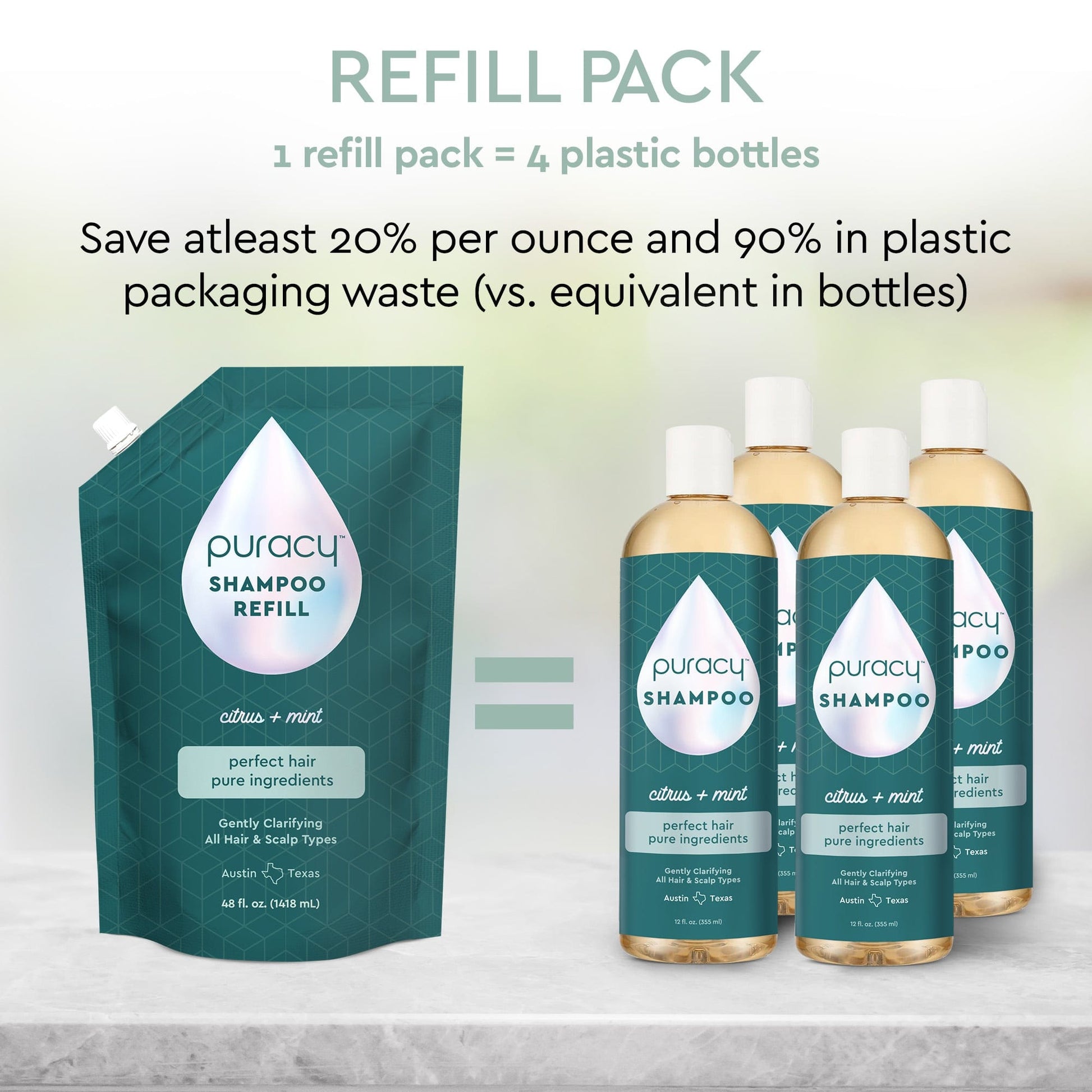 Puracy Shampoo (Sulfate/Paraben/Silicone-Free)