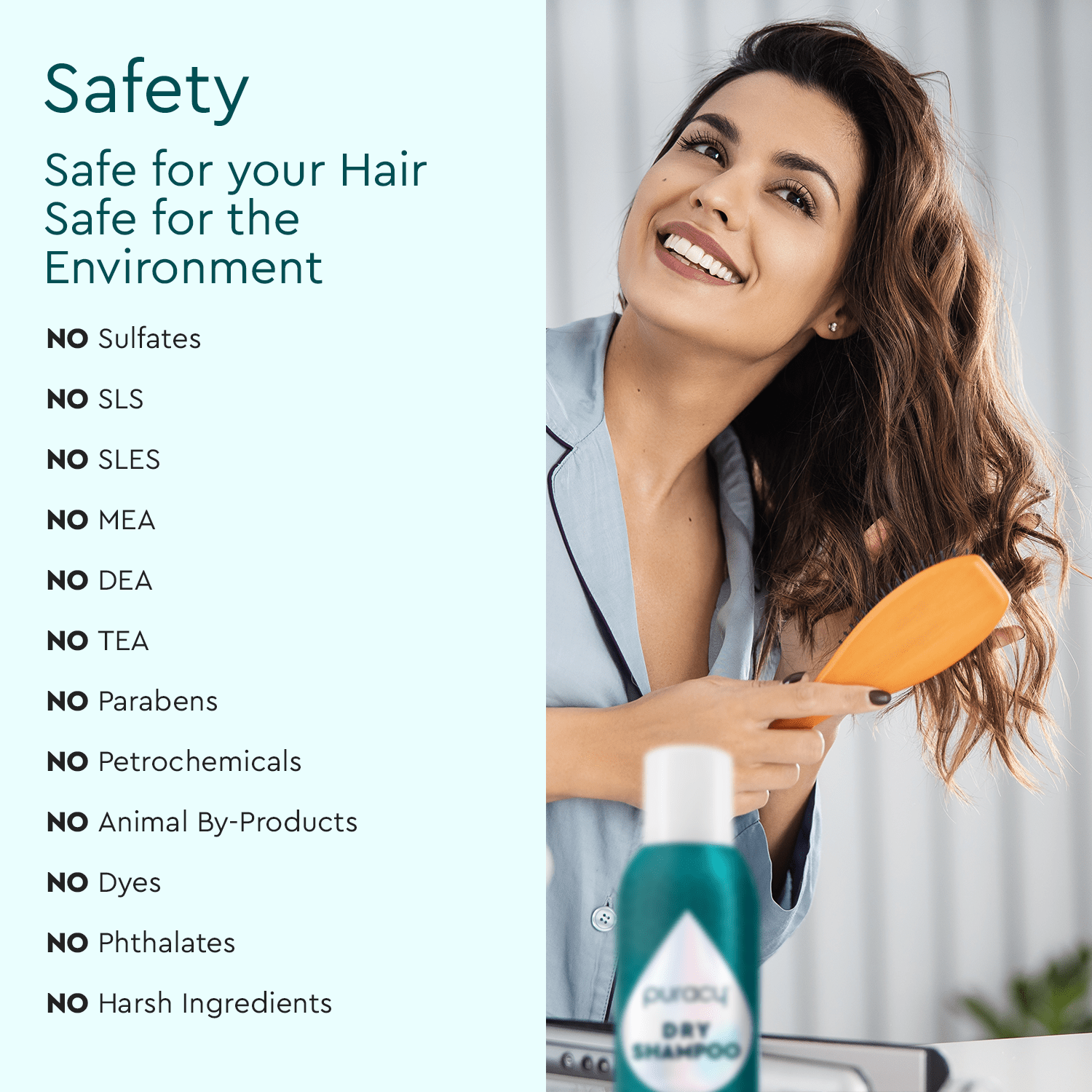 Puracy Dry Shampoo (Benzene & Silicone-Free, Color-Safe)