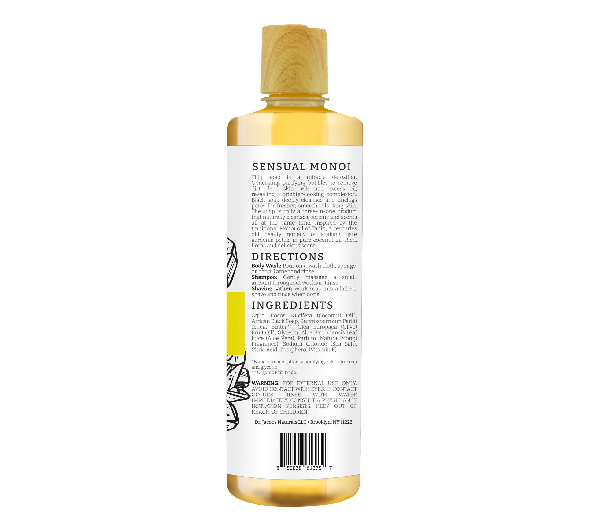 Dr. Jacobs Naturals, Black Soap Monoi