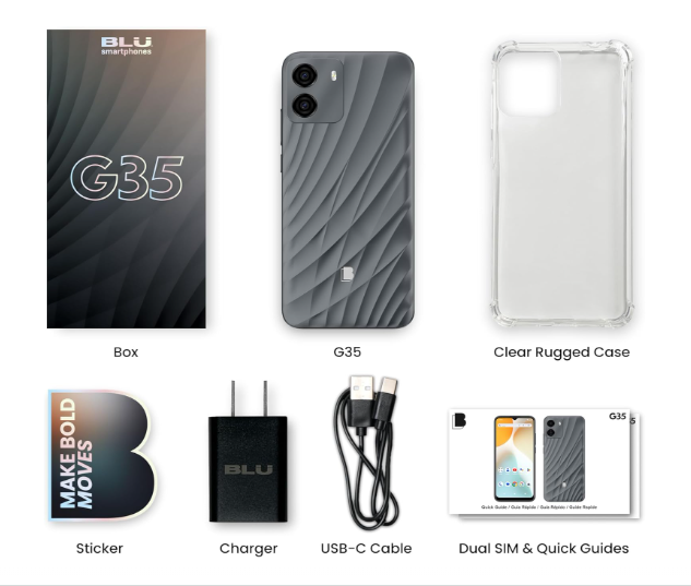 BLU G35 2025  Unlocked US Version - Grey
