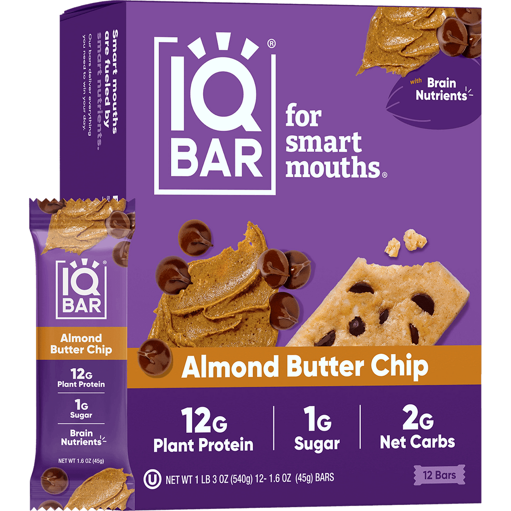 IQBAR Almond Butter Chip (12 Bars)