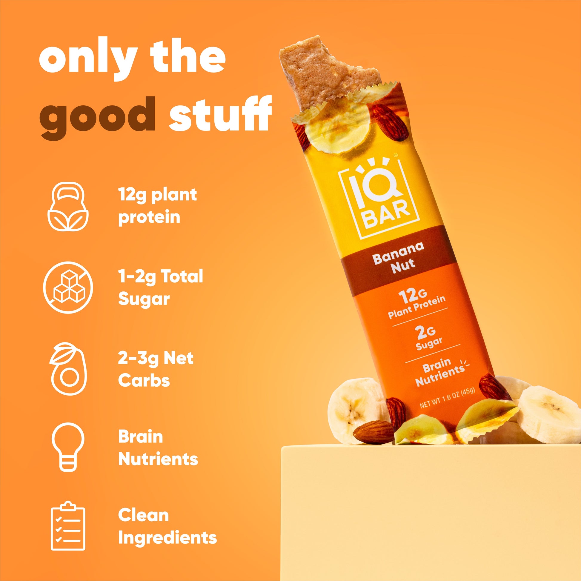 IQBAR Almond Butter Chip & Banana Nut (24 Bars)