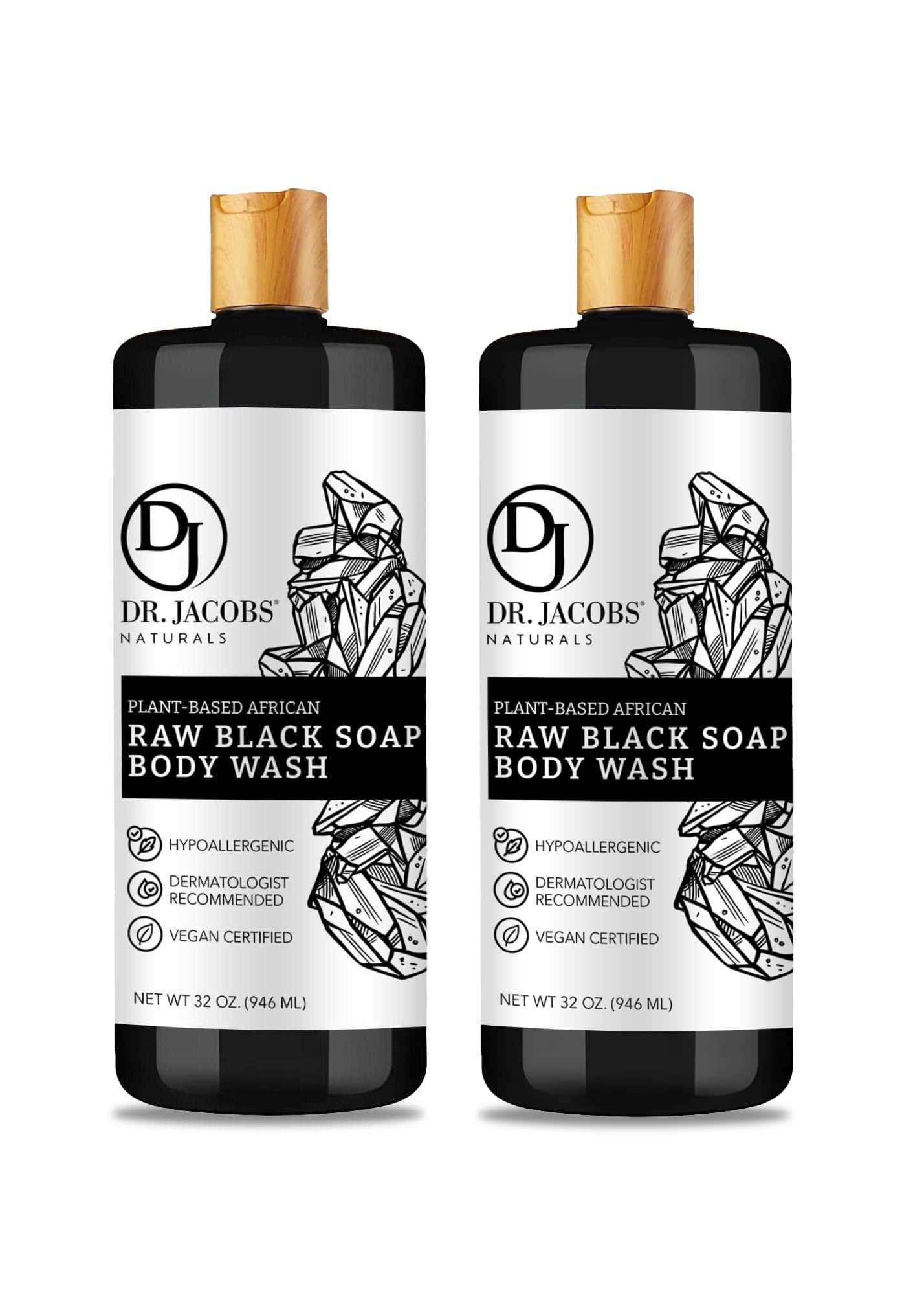 Dr. Jacobs Naturals Raw Black Soap 32oz