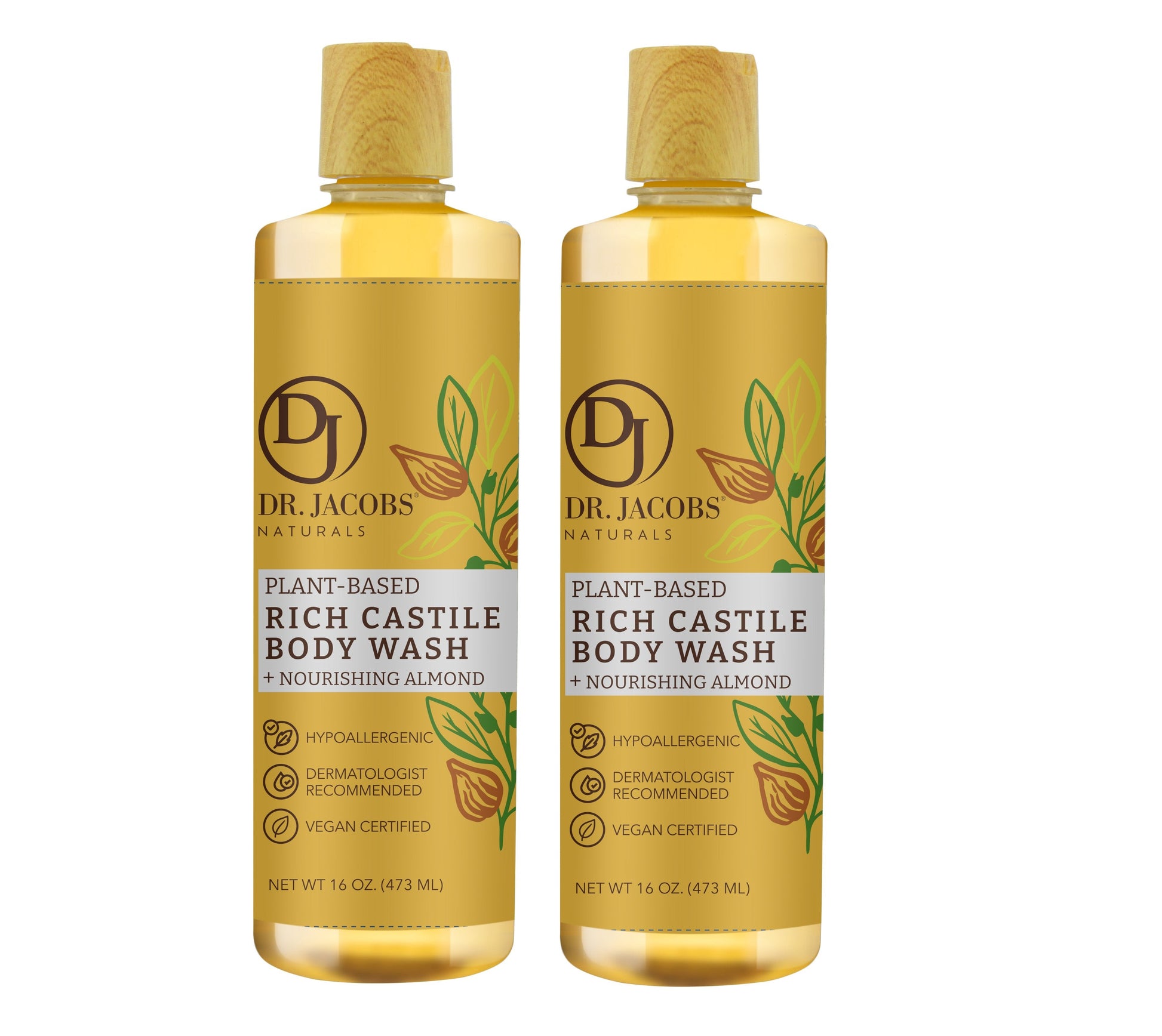 Dr. Jacobs Naturals, Almond Castile Body Wash (All American) 32 oz