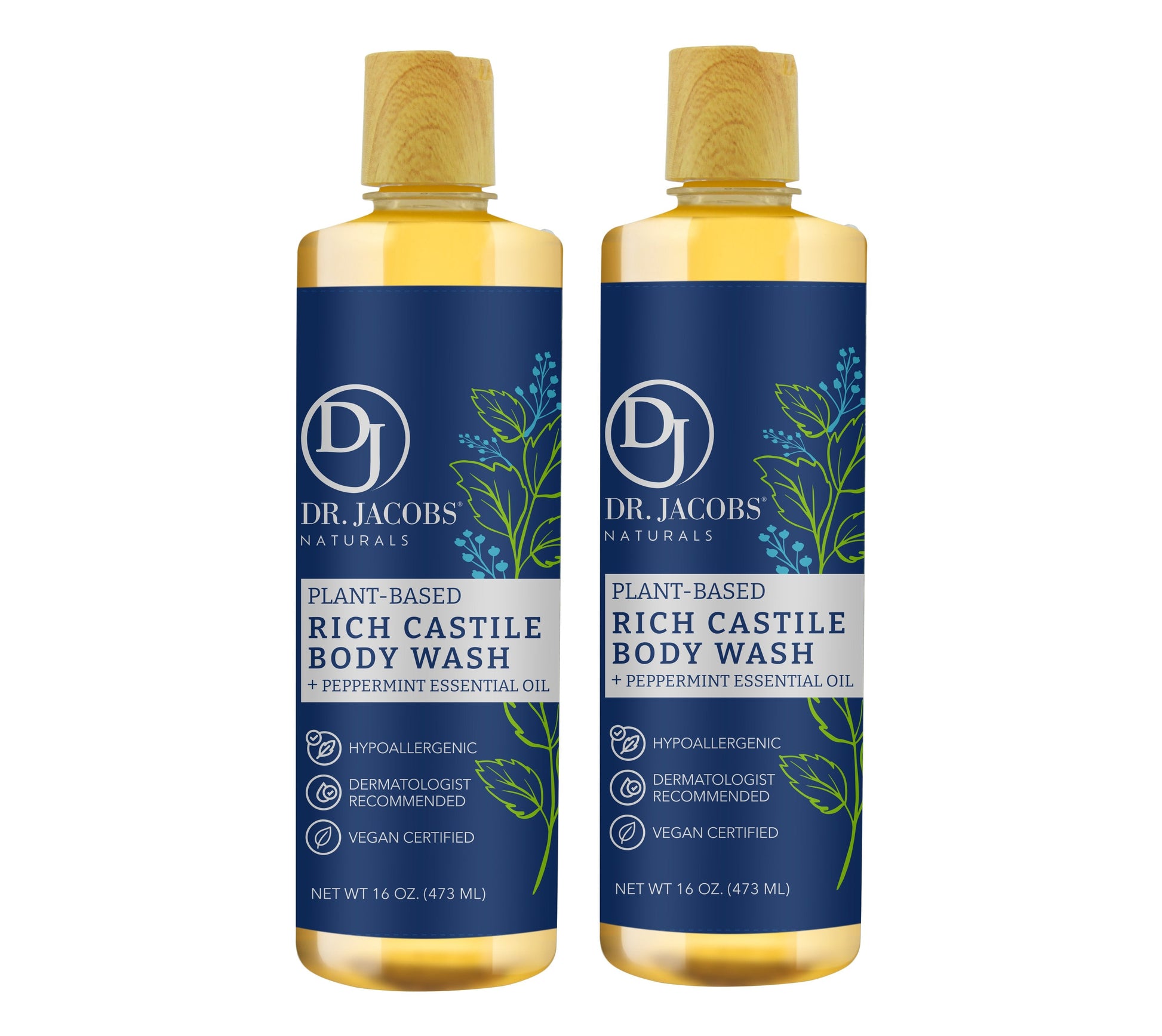 Dr. Jacobs Naturals Peppermint Castile Body Wash
