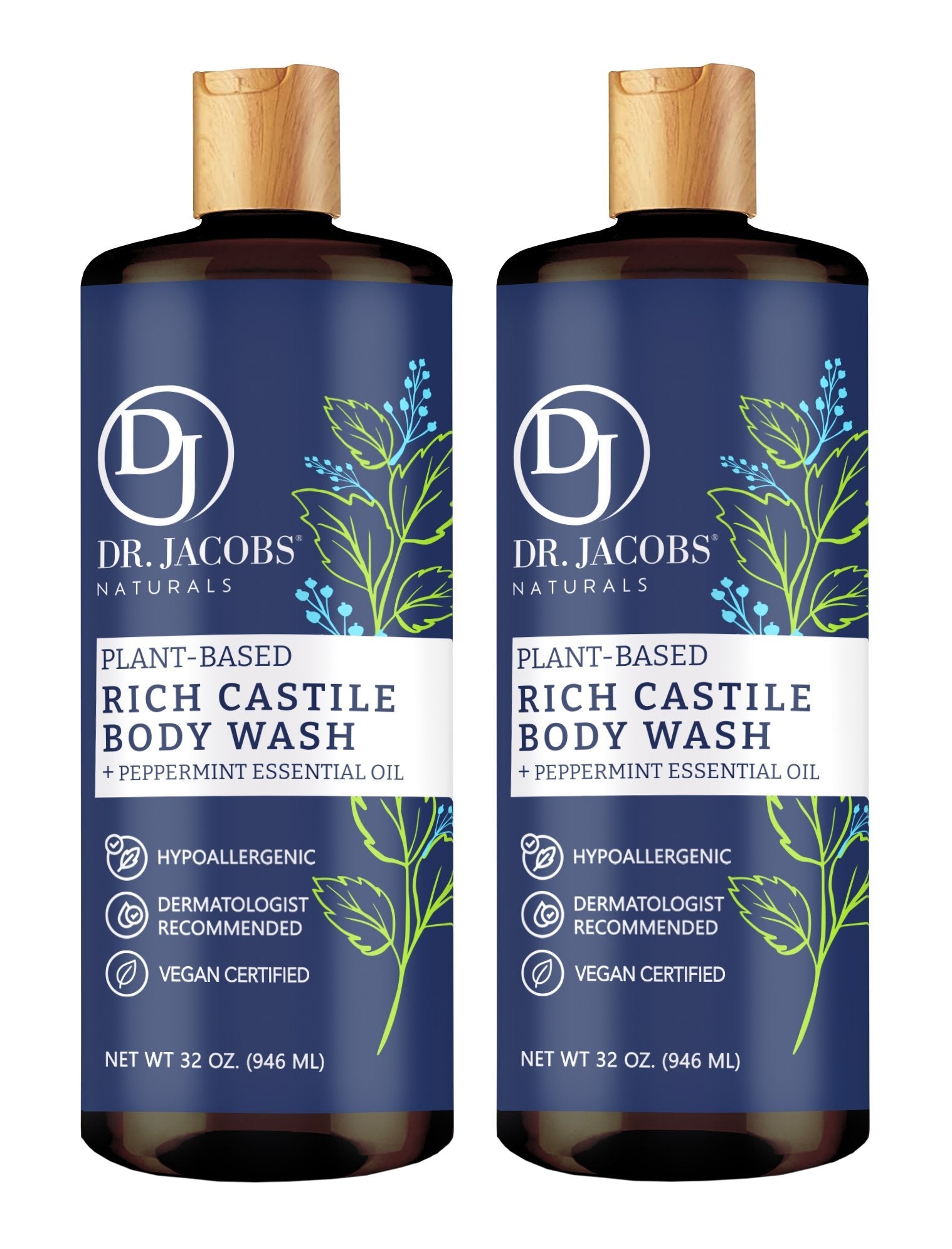 Dr. Jacobs Naturals Peppermint Castile Body Wash