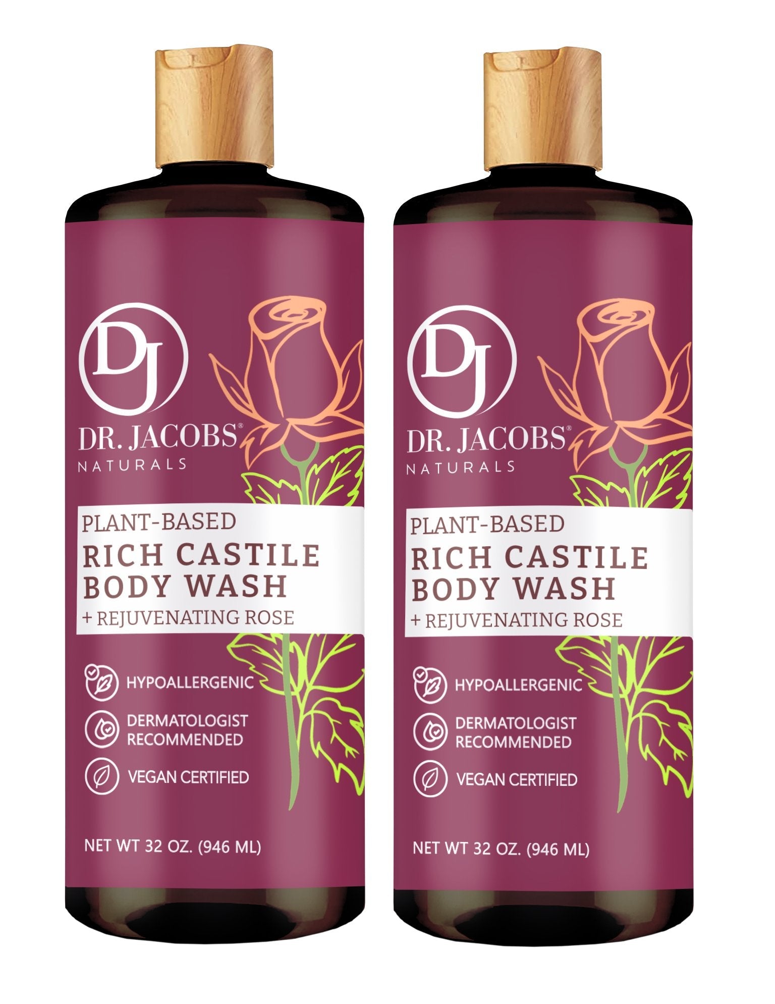 Dr. Jacobs Naturals Rose Castile Body Wash