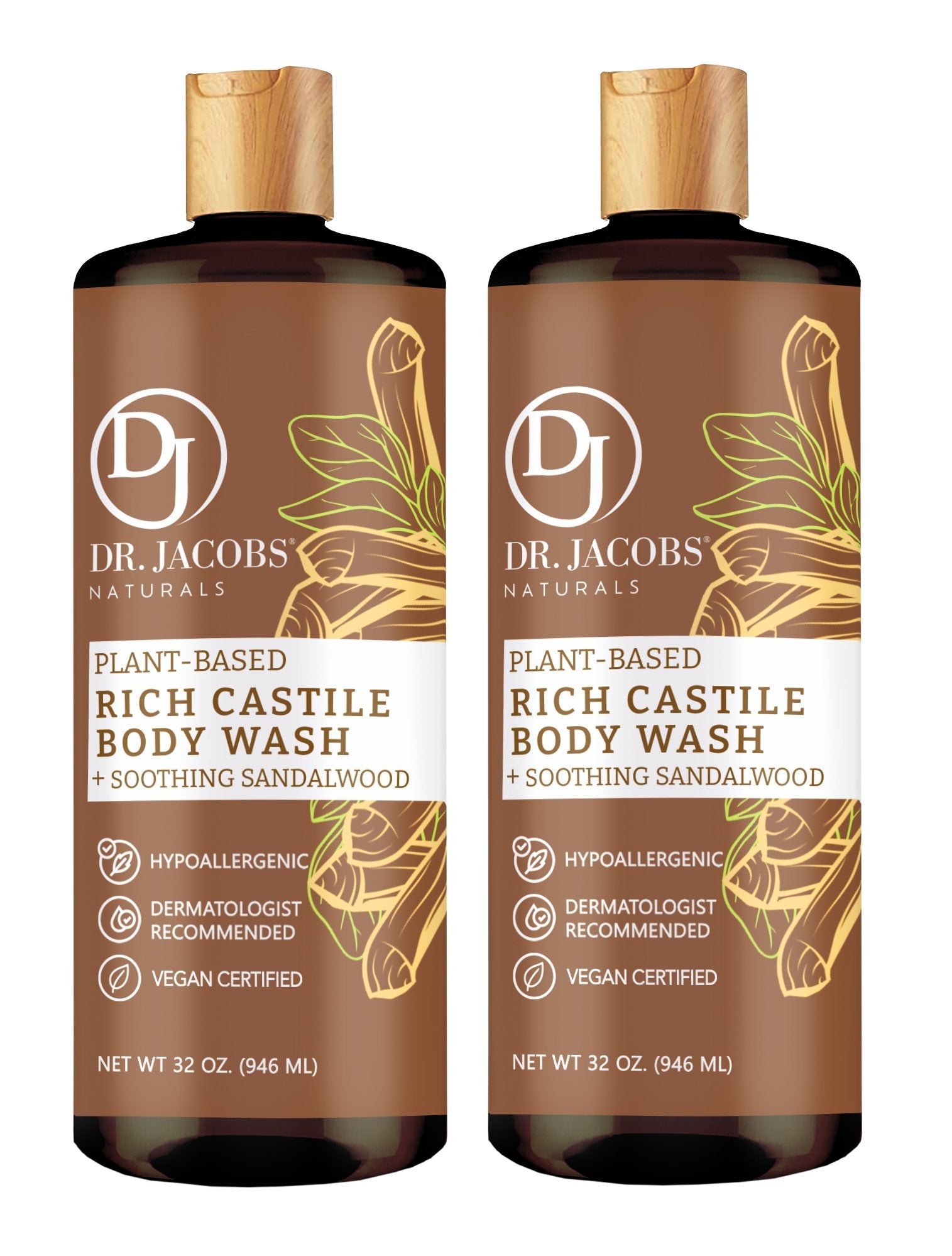 Dr. Jacobs Naturals Sandalwood Castile Body Wash