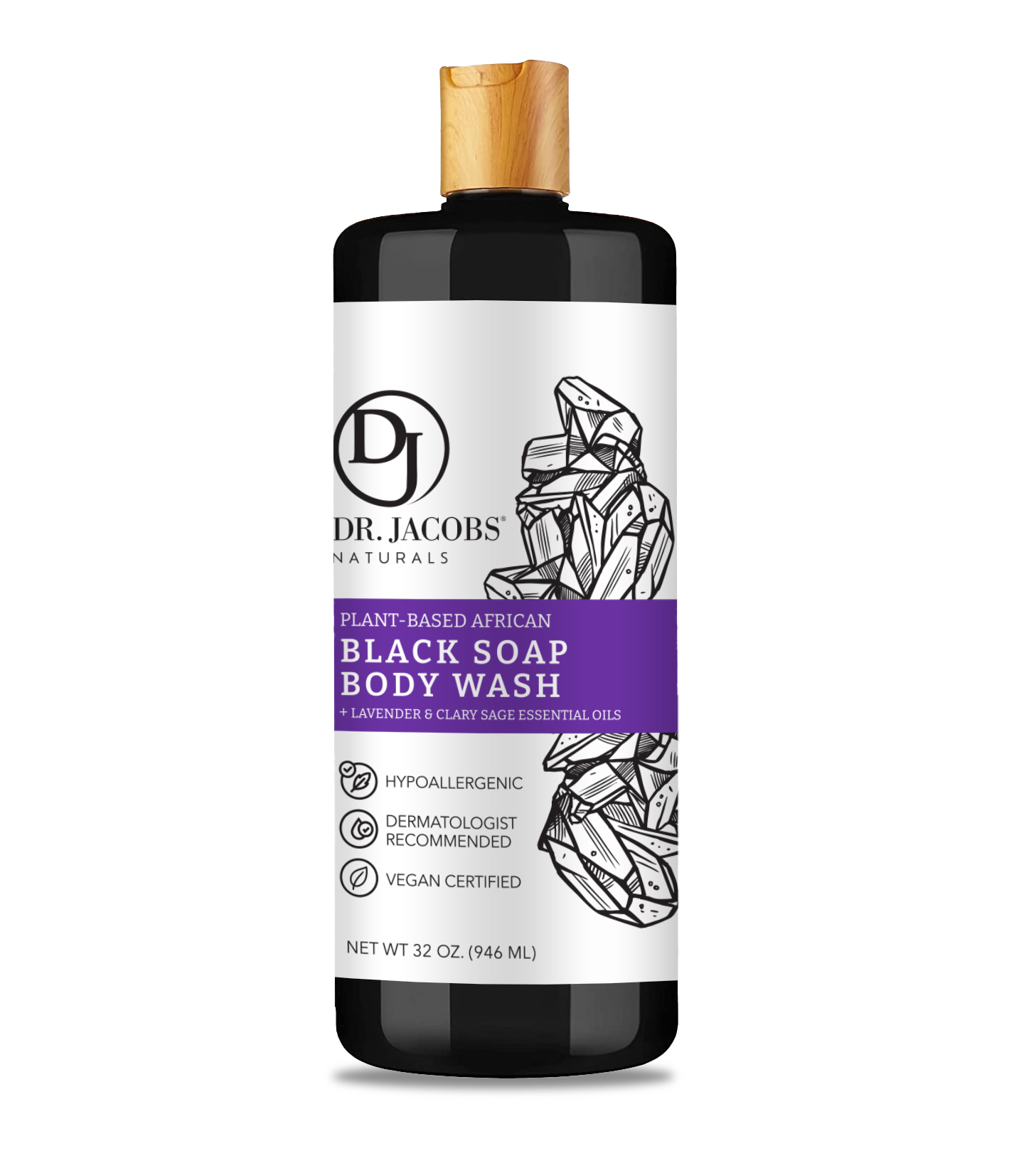 Dr. Jacobs Naturals, Black Soap Lavender & Sage