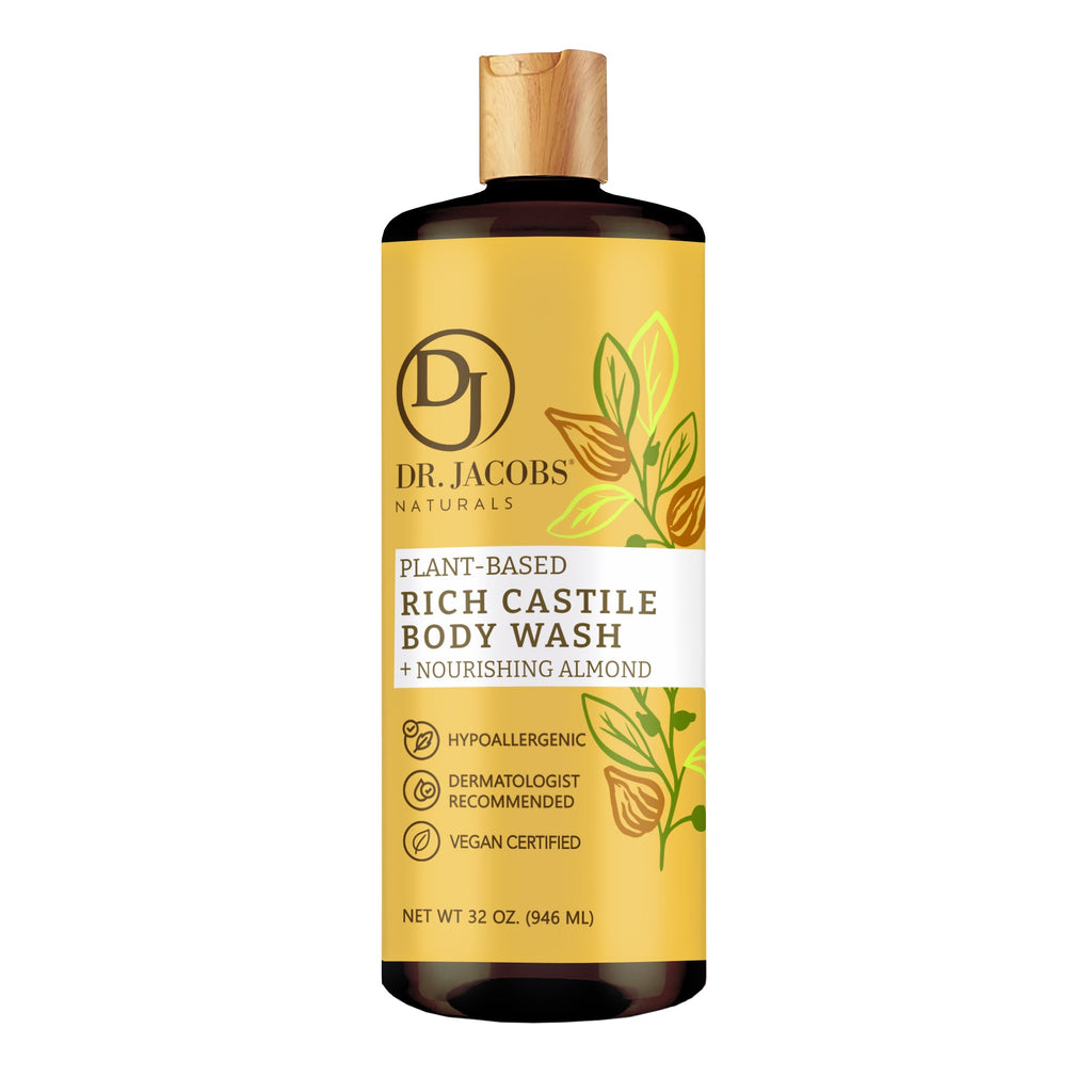 Dr. Jacobs Naturals, Almond Castile Body Wash (All American) 32 oz