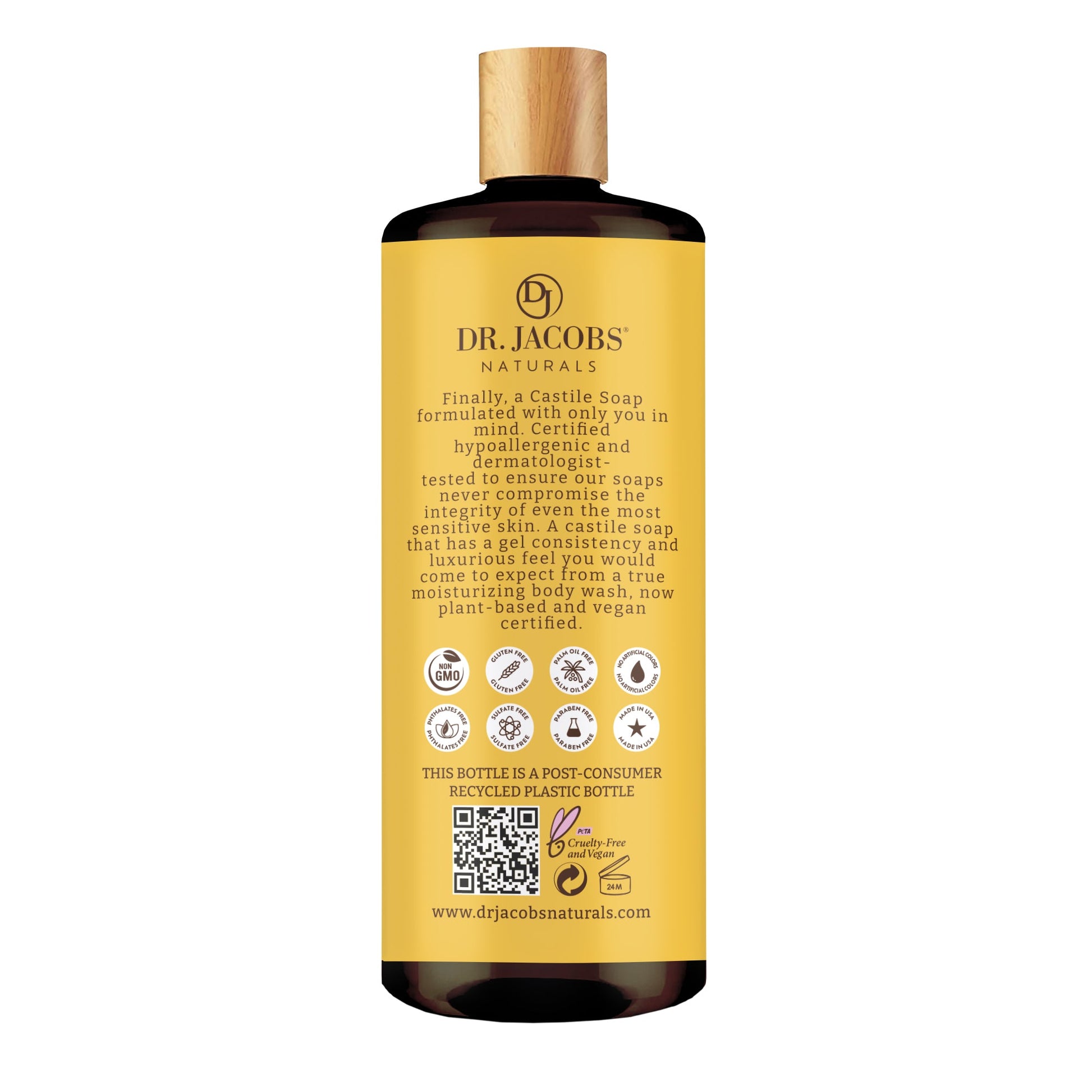 Dr. Jacobs Naturals, Almond Castile Body Wash (All American) 32 oz