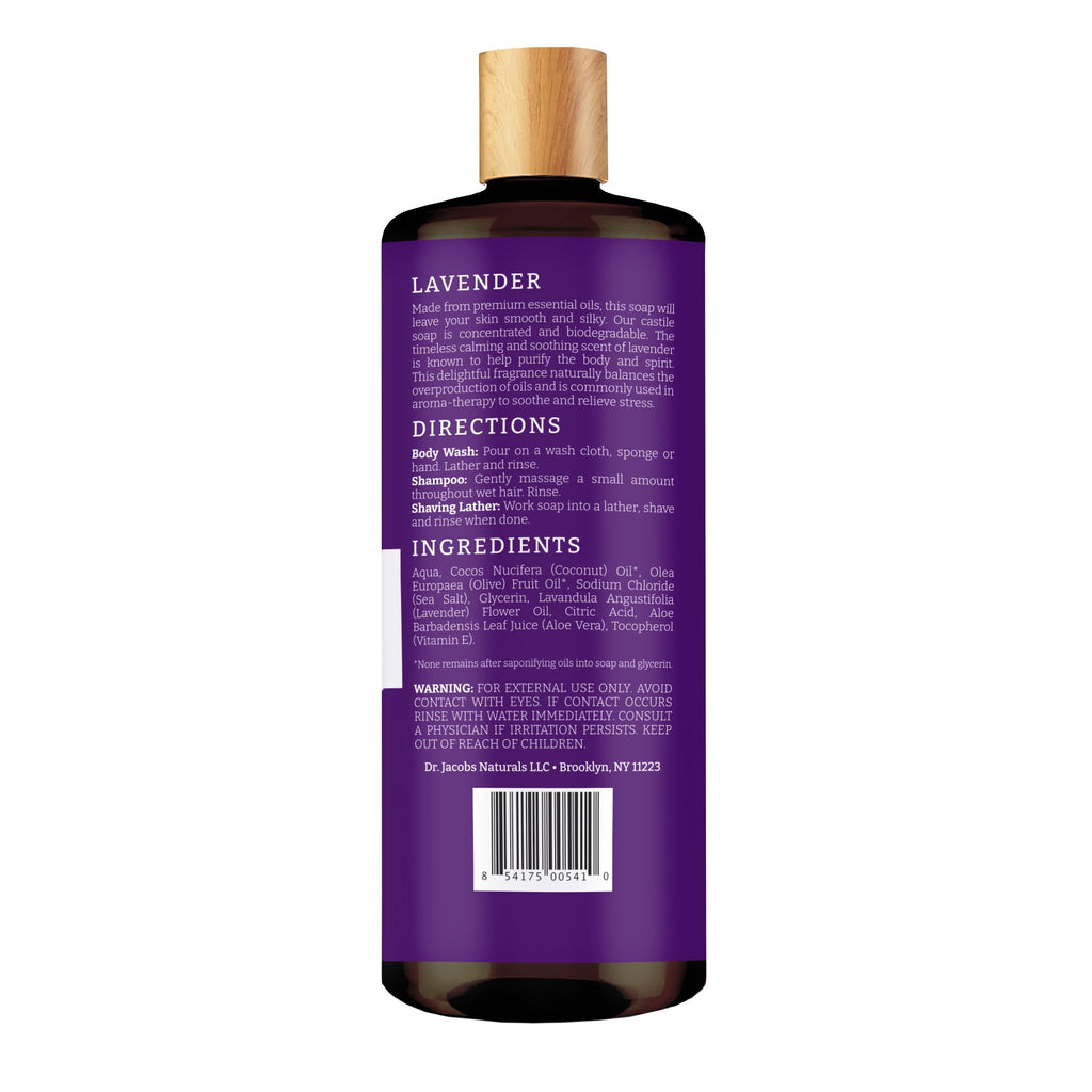 Dr. Jacobs Naturals, Lavender Castile Body Wash