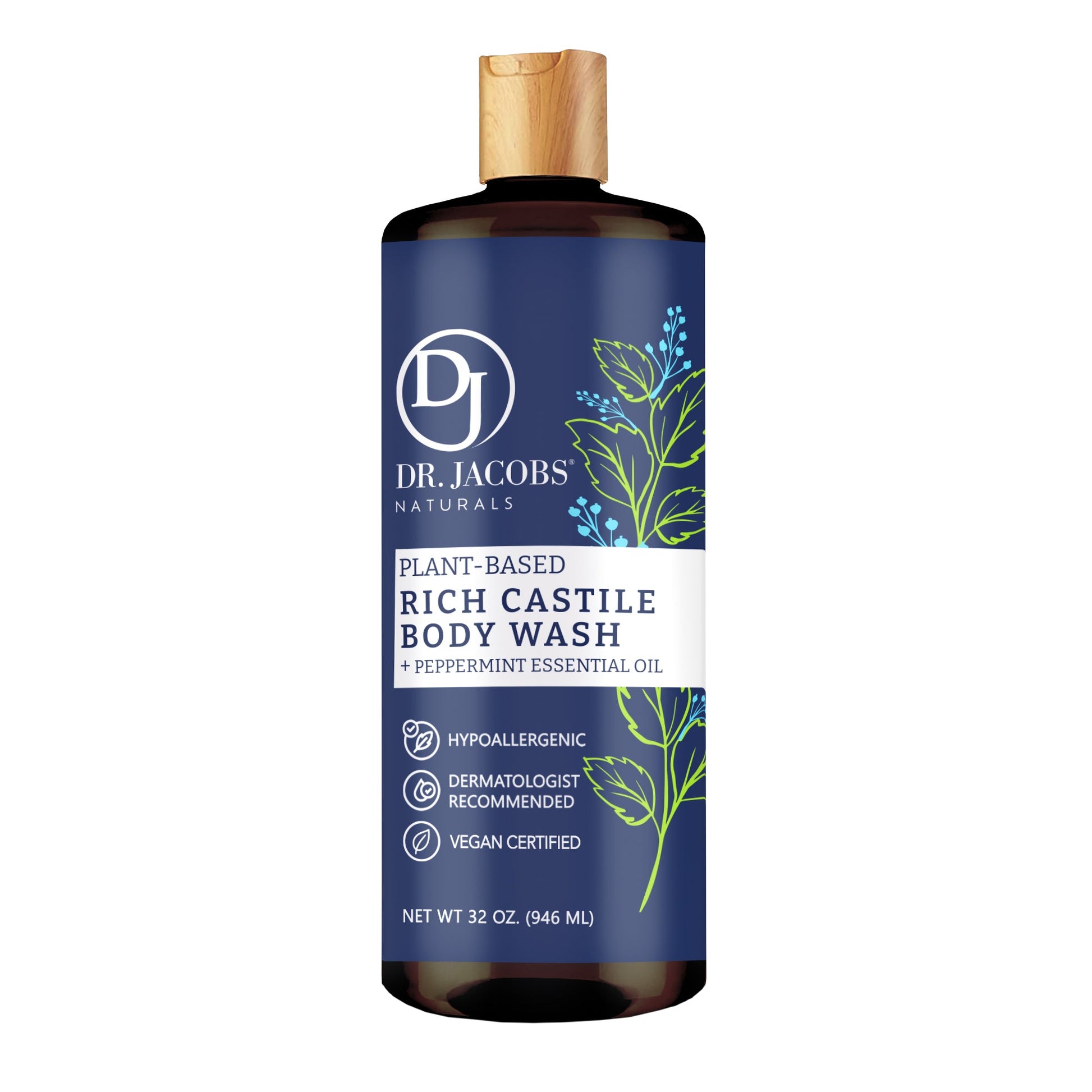 Dr. Jacobs Naturals Peppermint Castile Body Wash