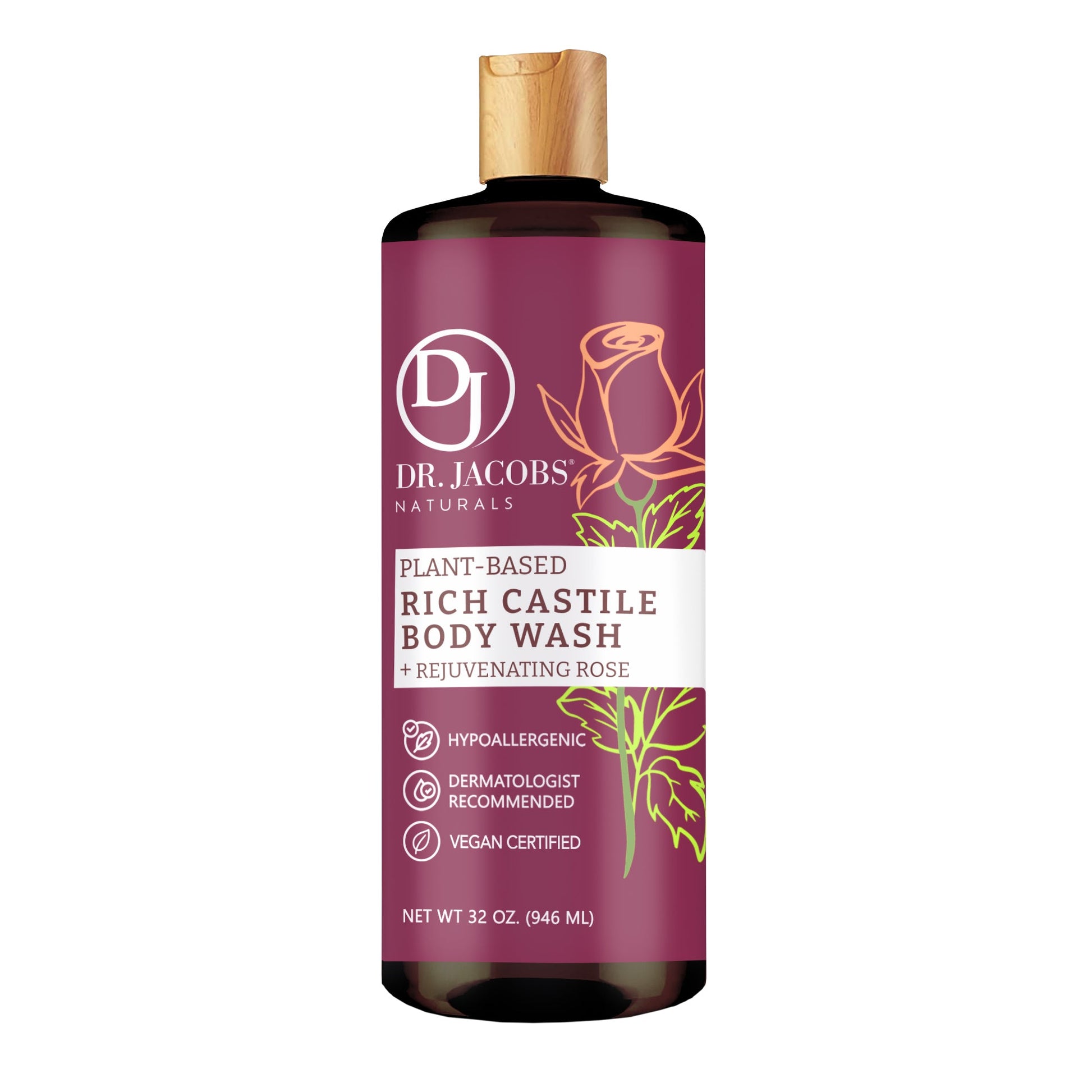 Dr. Jacobs Naturals Rose Castile Body Wash