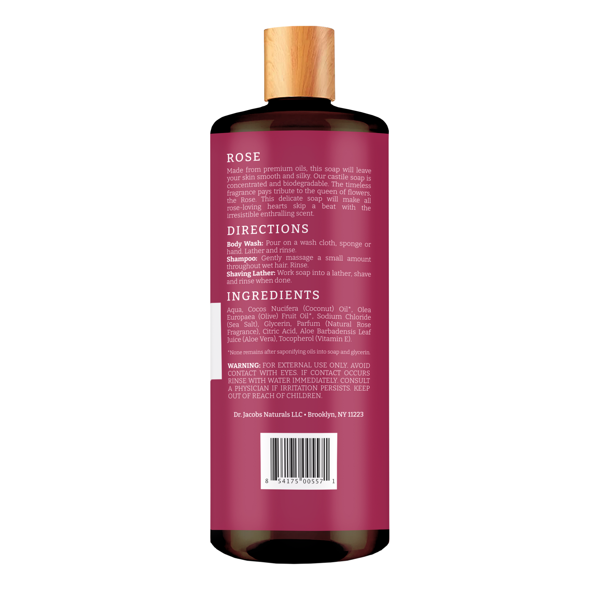 Dr. Jacobs Naturals Rose Castile Body Wash