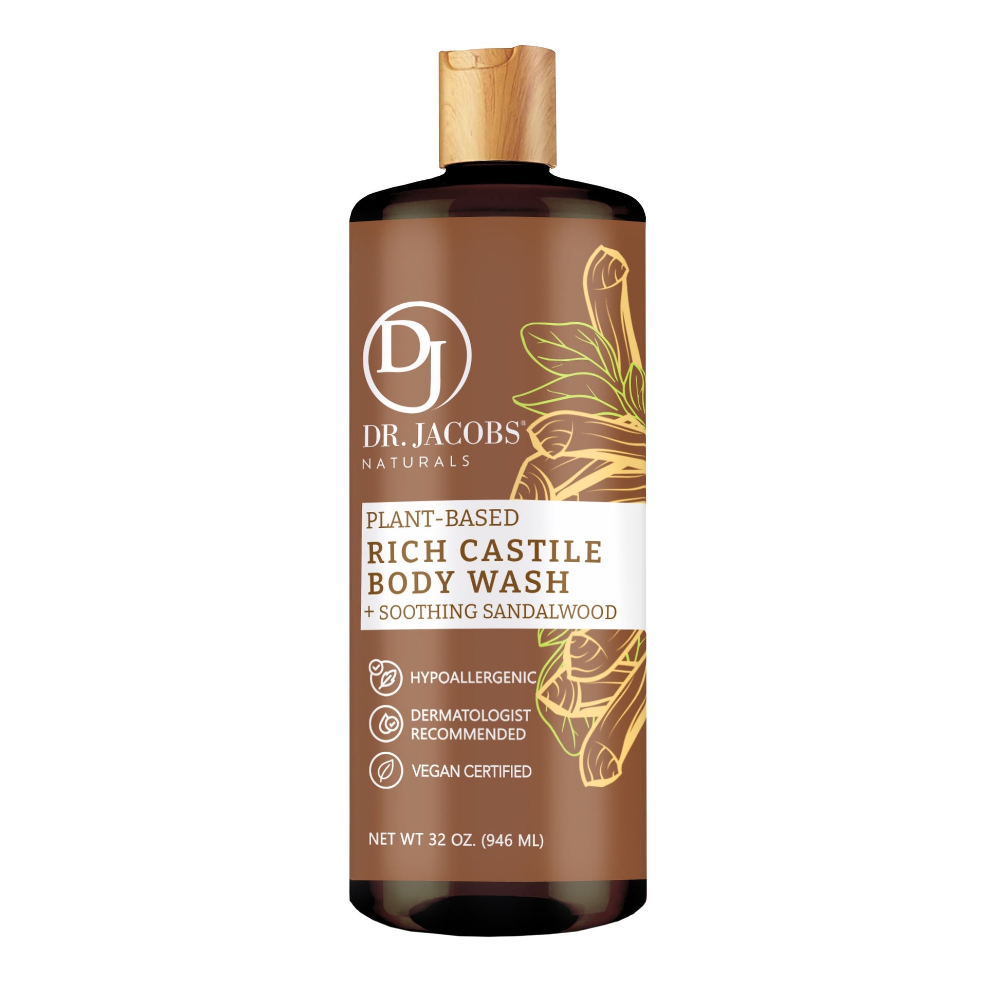 Dr. Jacobs Naturals Sandalwood Castile Body Wash