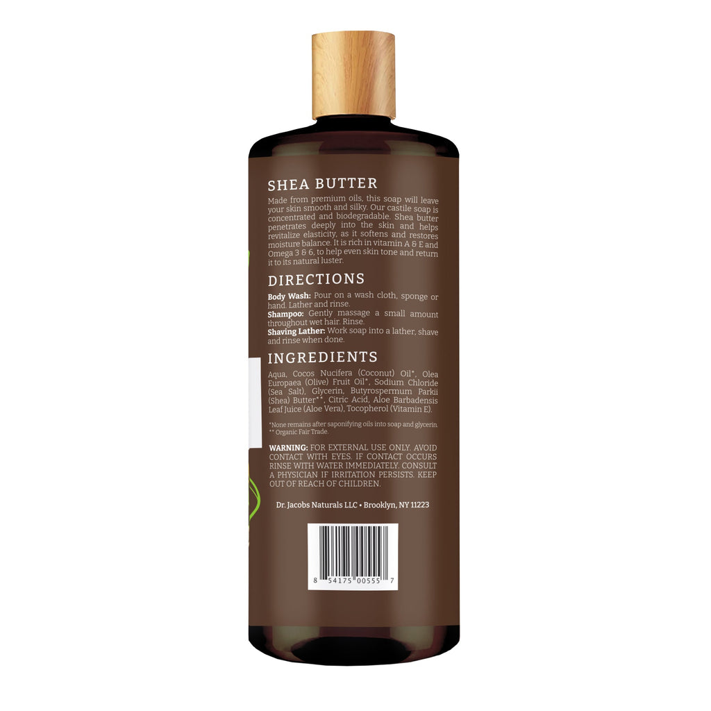 Dr. Jacobs Naturals Shea Butter Castile Body Wash