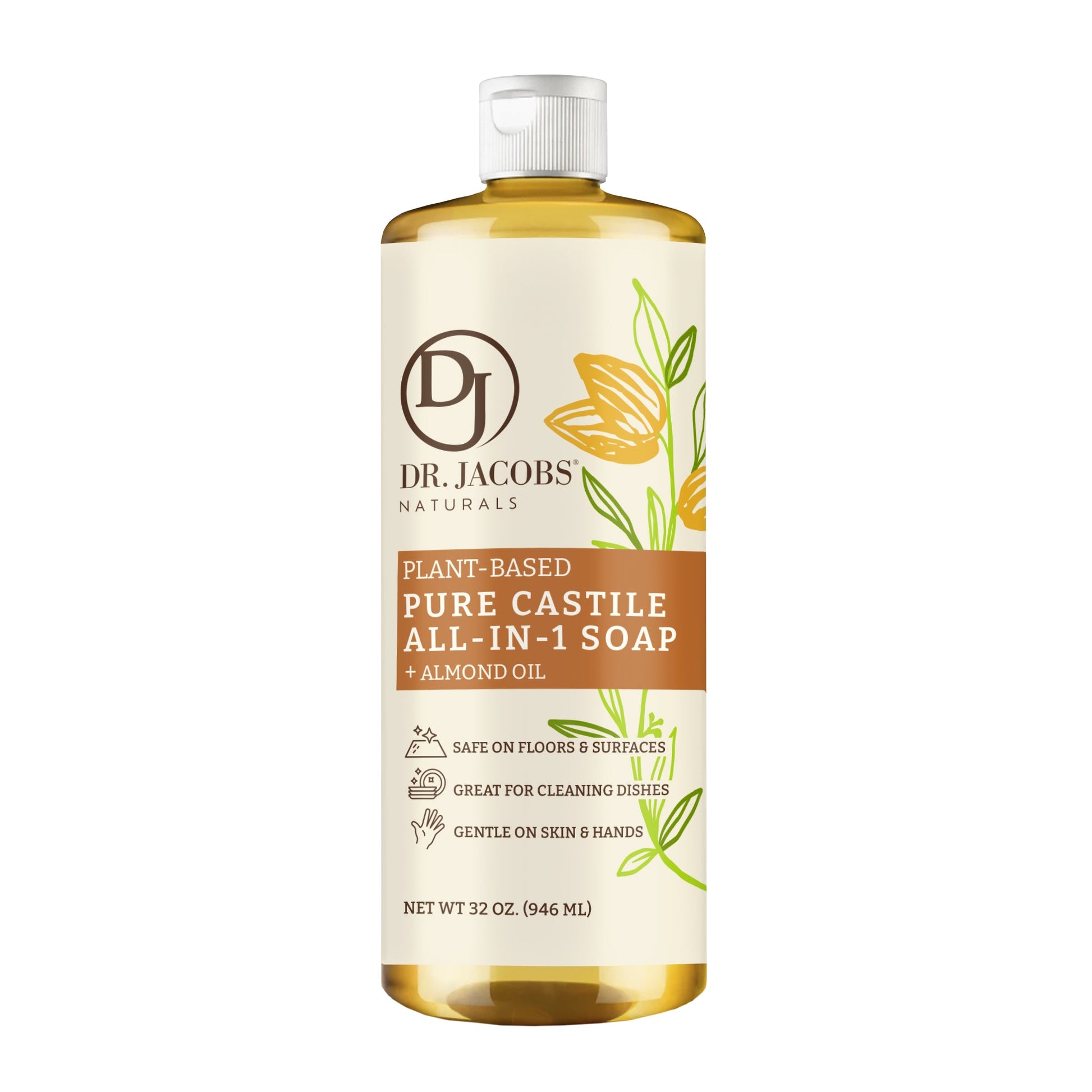 Dr. Jacobs Naturals, Almond All in 1 Castile Soap - Thin Formula