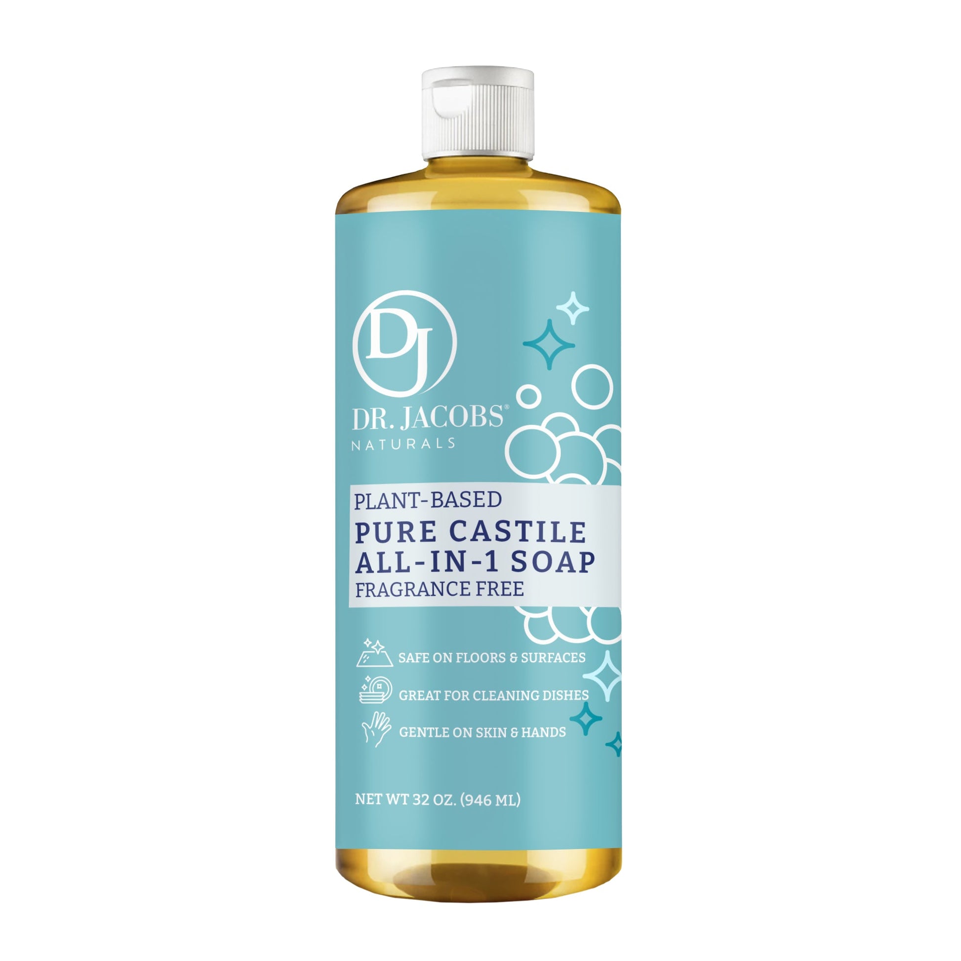 Dr. Jacobs Naturals Unscented All in 1 Castile Soap - Thin Formula 32 oz