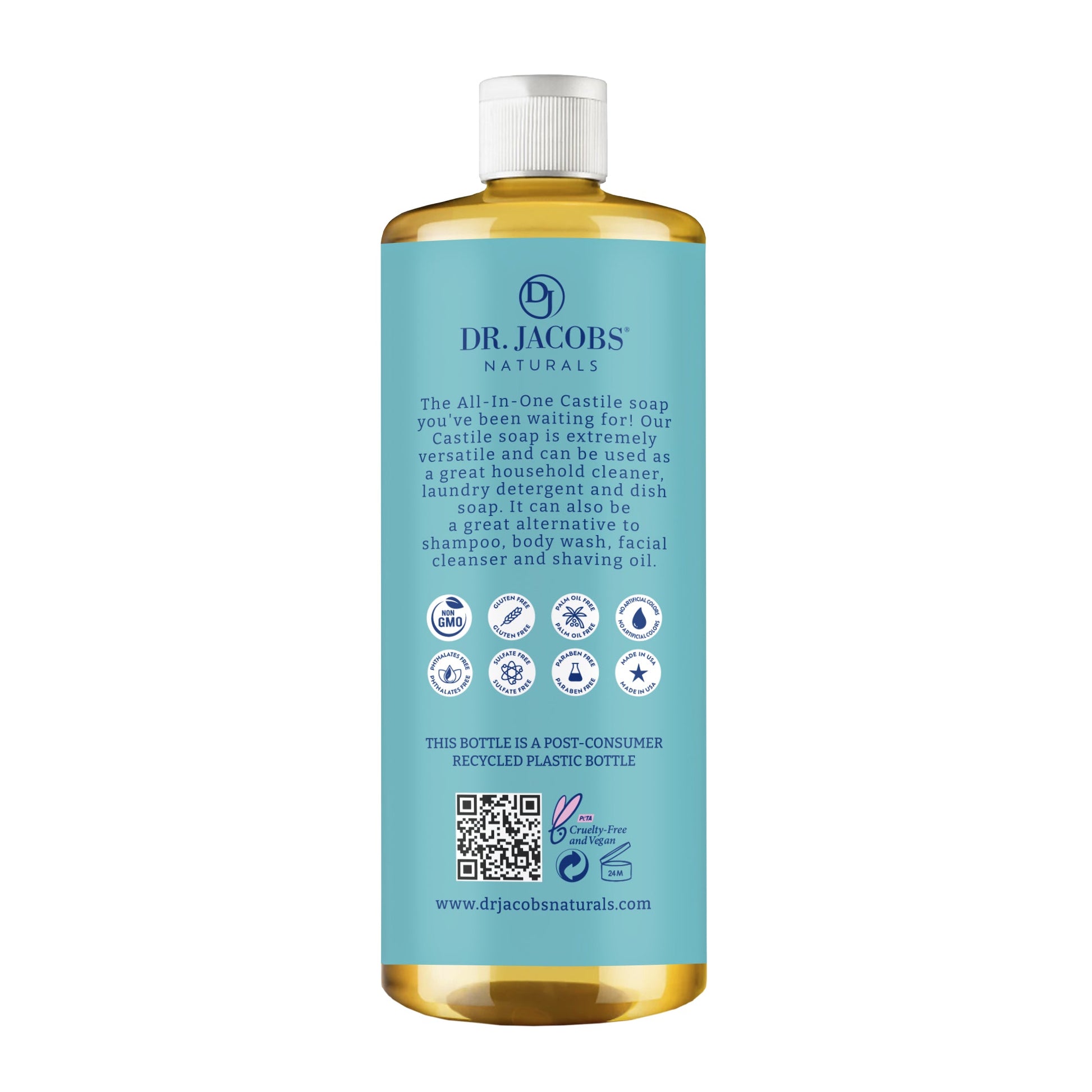 Dr. Jacobs Naturals Unscented All in 1 Castile Soap - Thin Formula 32 oz