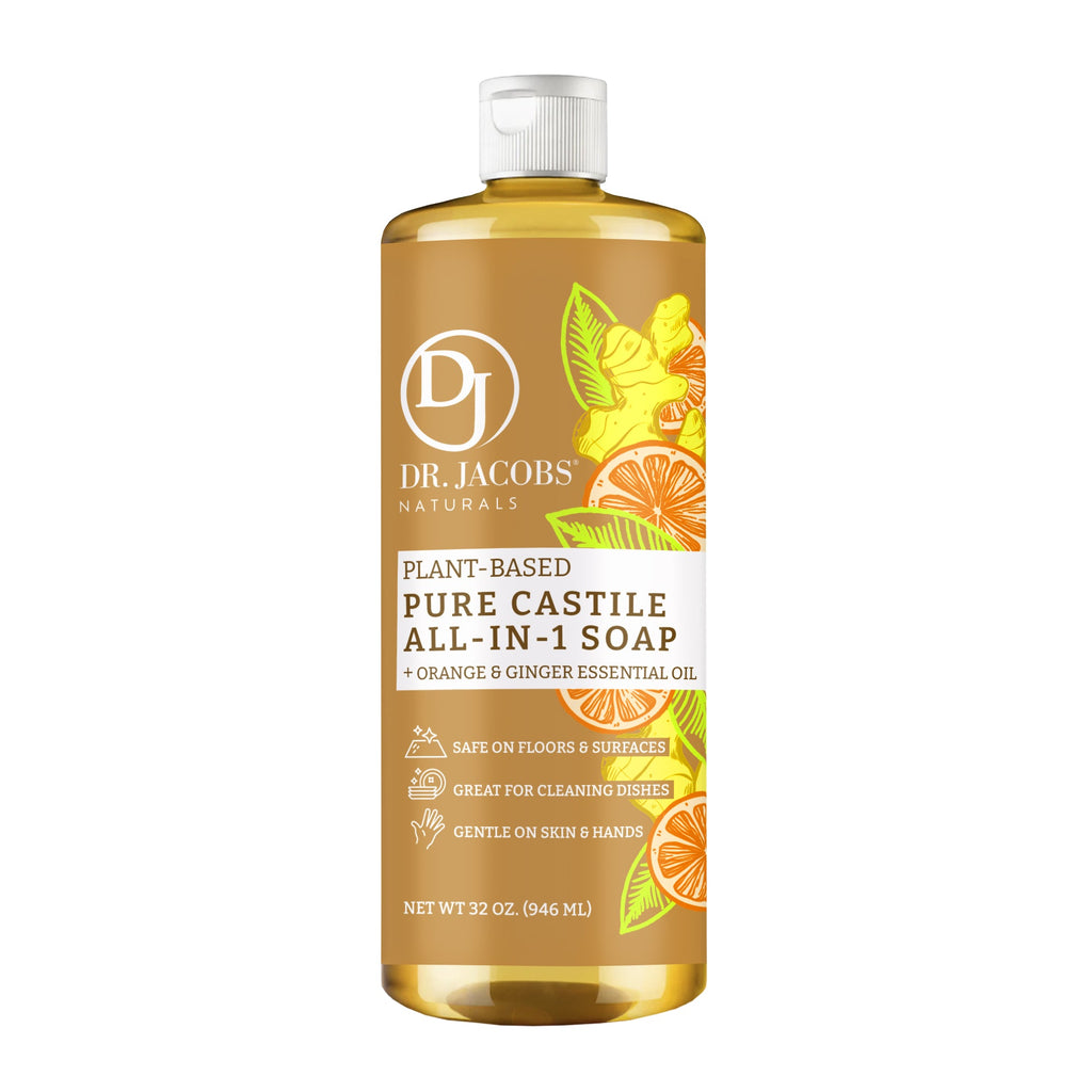Dr. Jacobs Naturals, Orange & Ginger All in 1 Castile Soap - Thin Formula 32oz