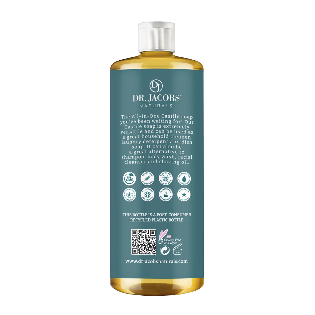 Dr. Jacobs Naturals Peppermint All in 1 Castile Soap - Thin Formula 32oz