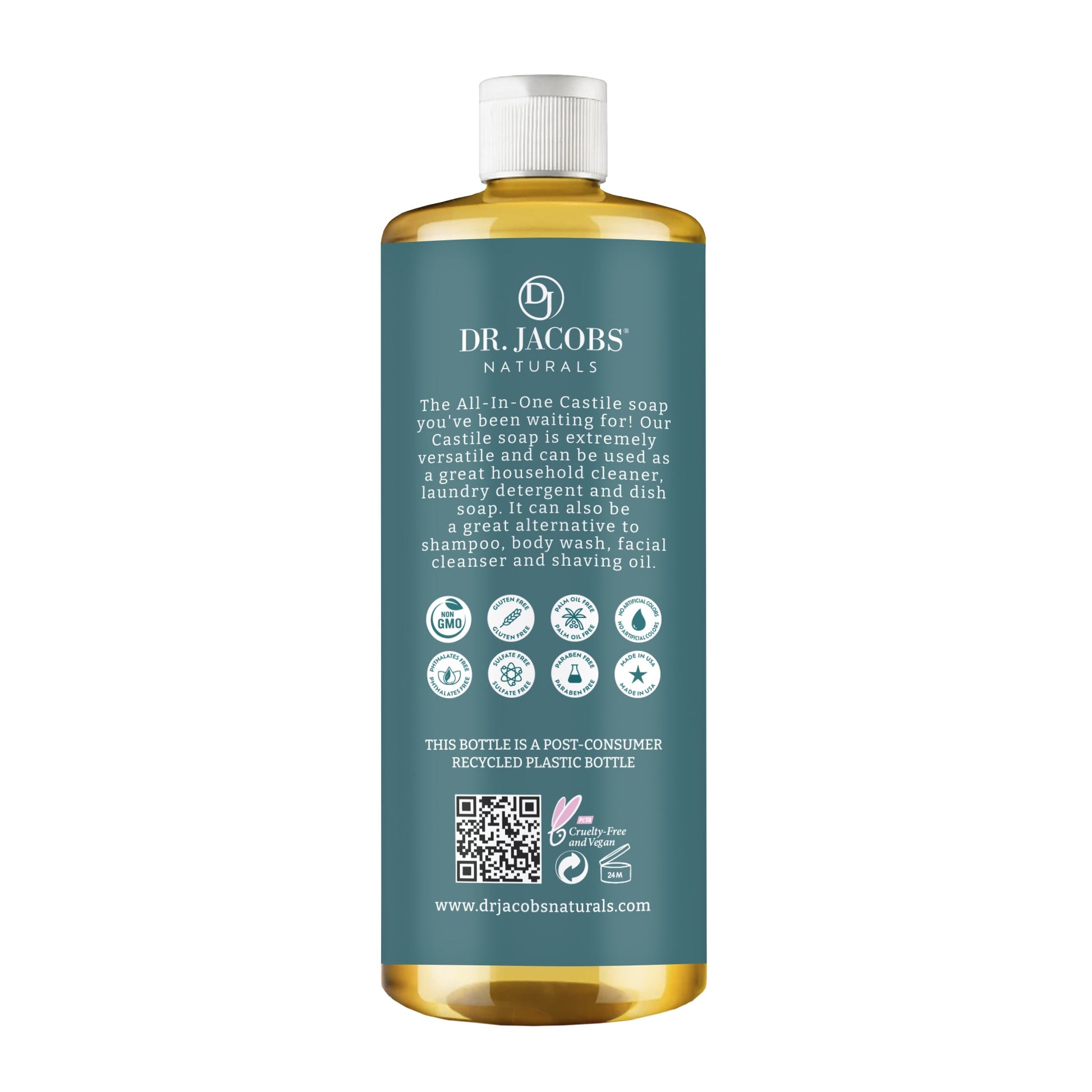 Dr. Jacobs Naturals Peppermint All in 1 Castile Soap - Thin Formula 32oz