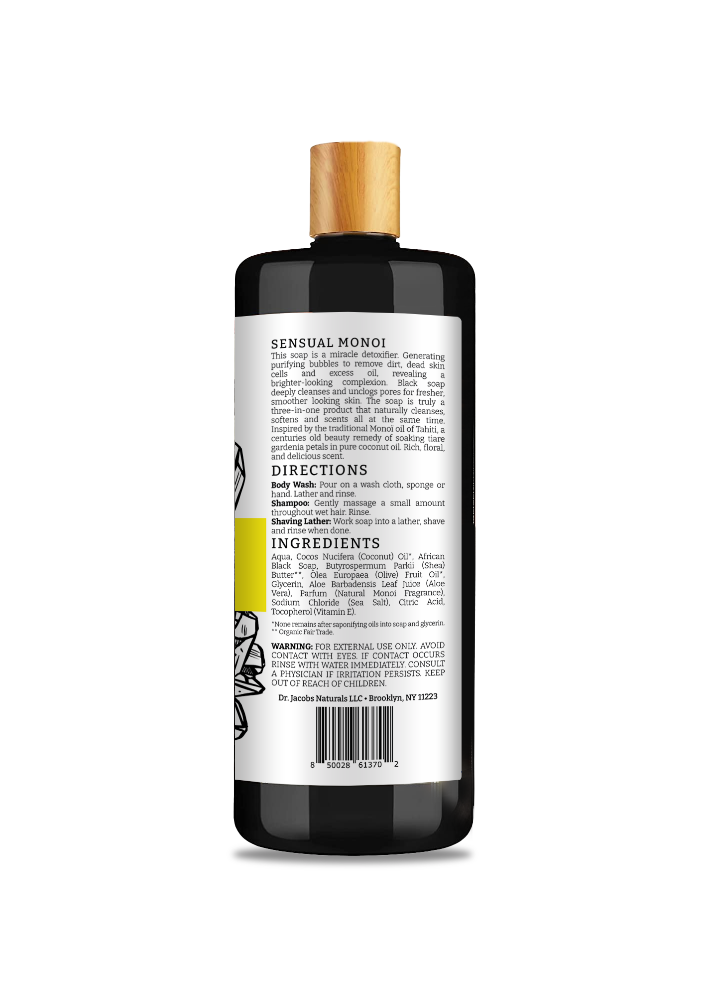 Dr. Jacobs Naturals, Black Soap Monoi