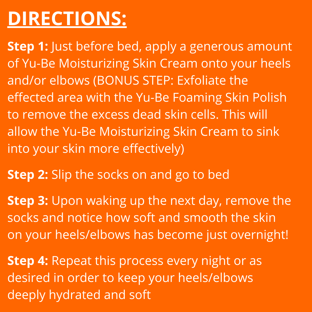 Yu-Be Heel & Elbow Moisturizing Socks