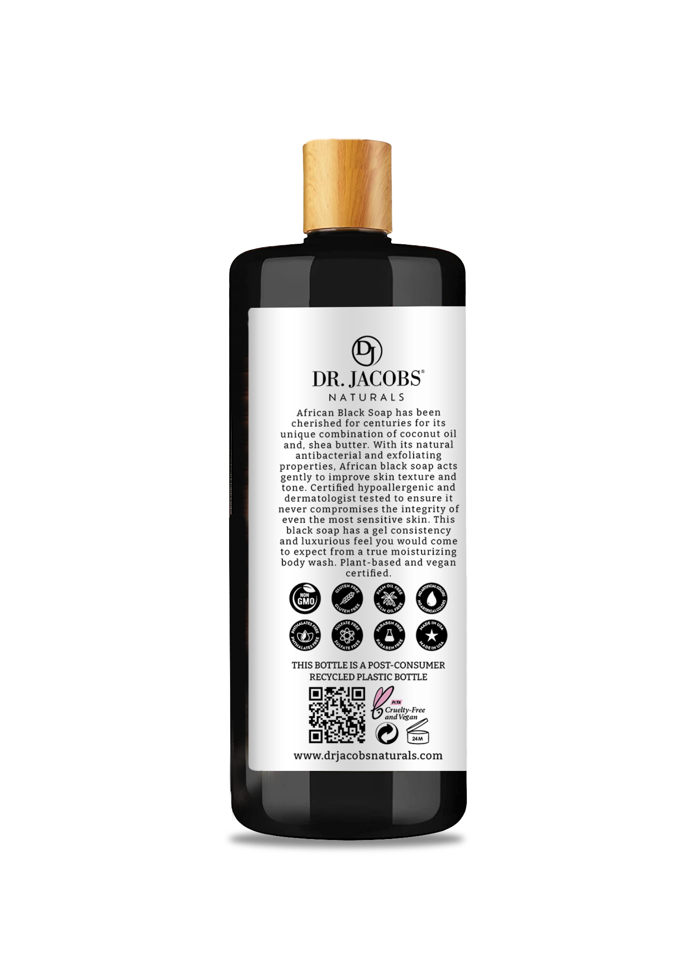 Dr. Jacobs Naturals Raw Black Soap 32oz