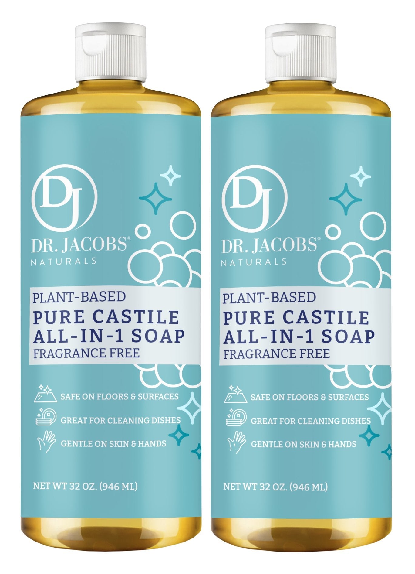 Dr. Jacobs Naturals Unscented All in 1 Castile Soap - Thin Formula 32 oz