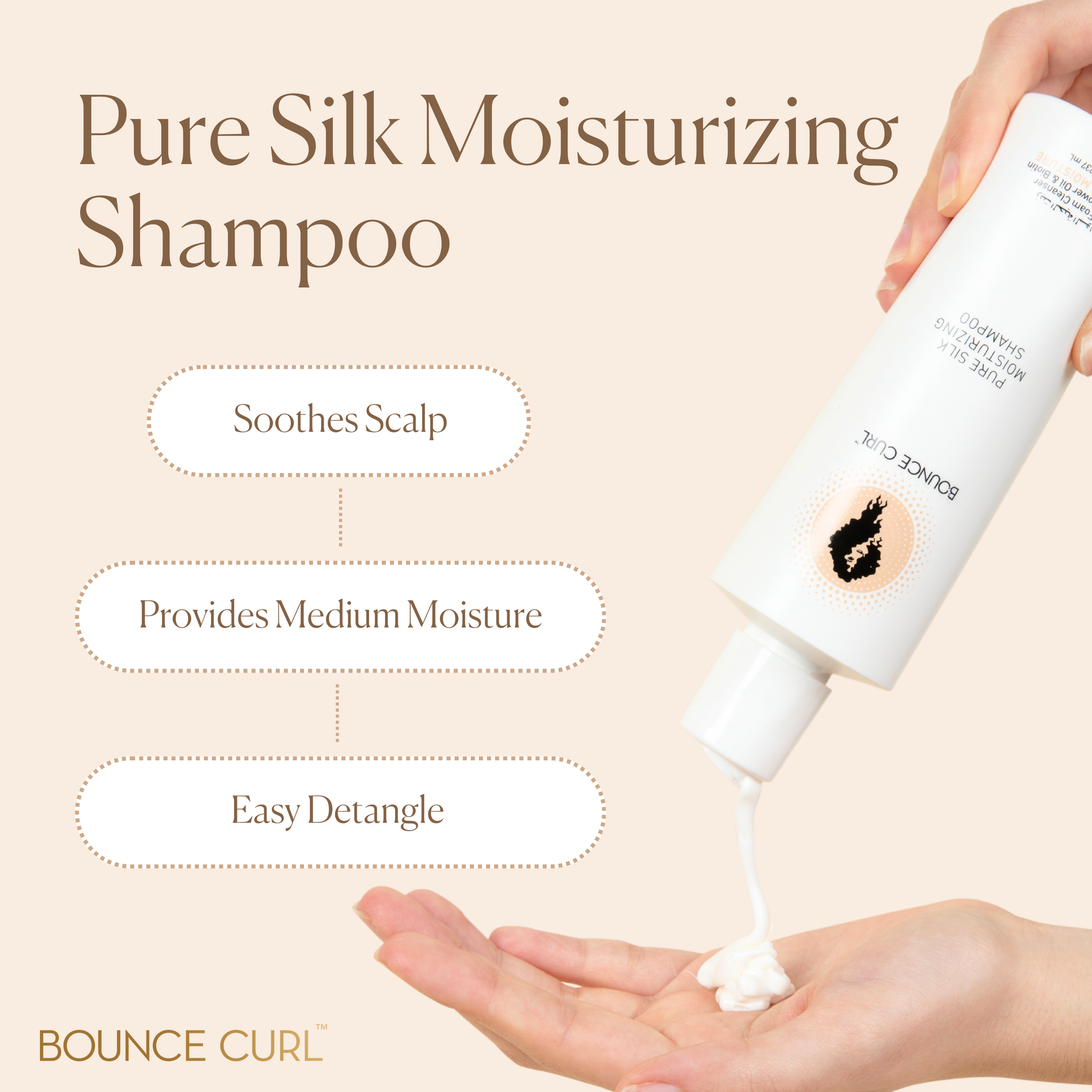 Bounce Curl Pure Silk Moisturizing Shampoo 8oz
