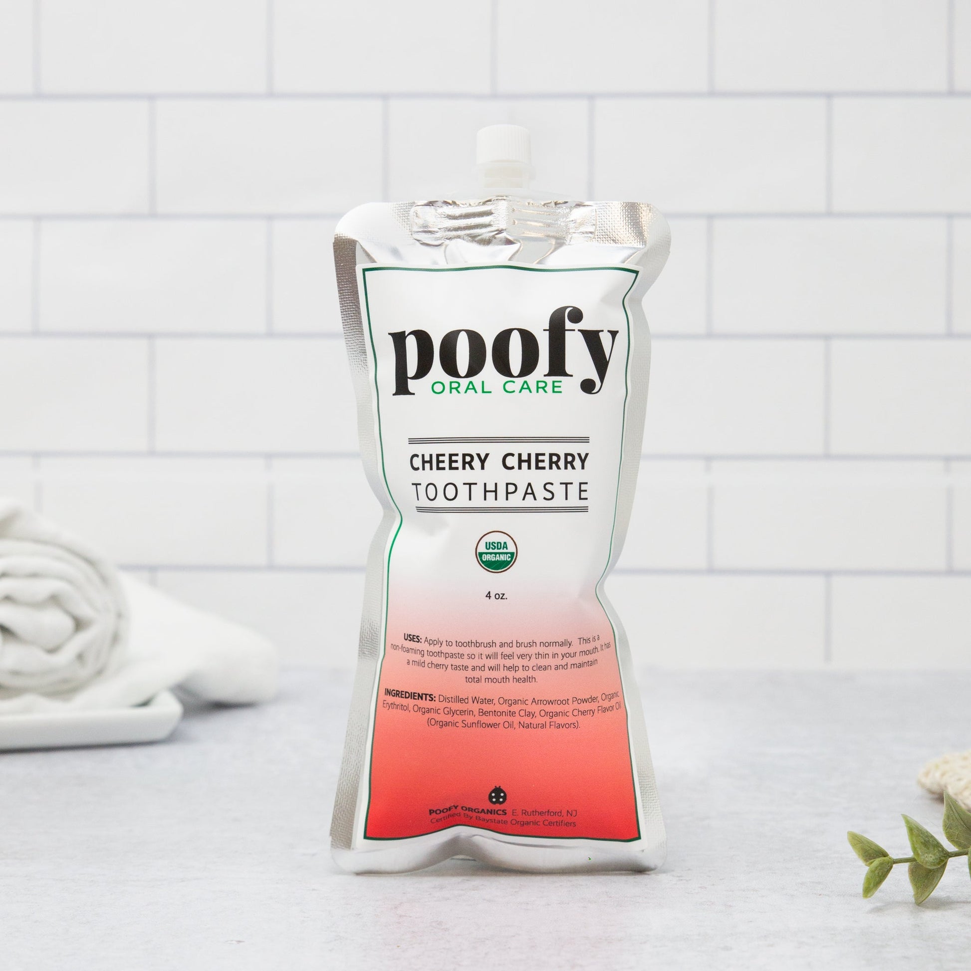 Poofy Organics Cheery Cherry Toddler Toothpaste Organic