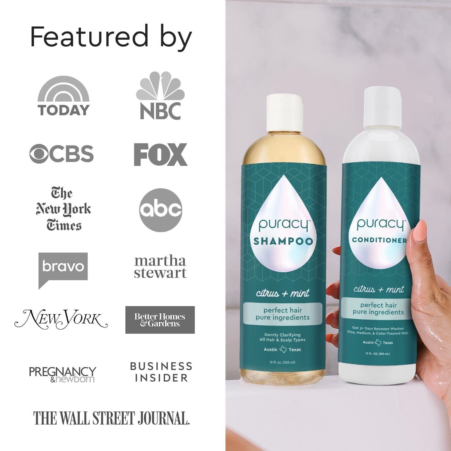 Puracy Conditioner (Silicone/Dimethicone/Sulfate Free)