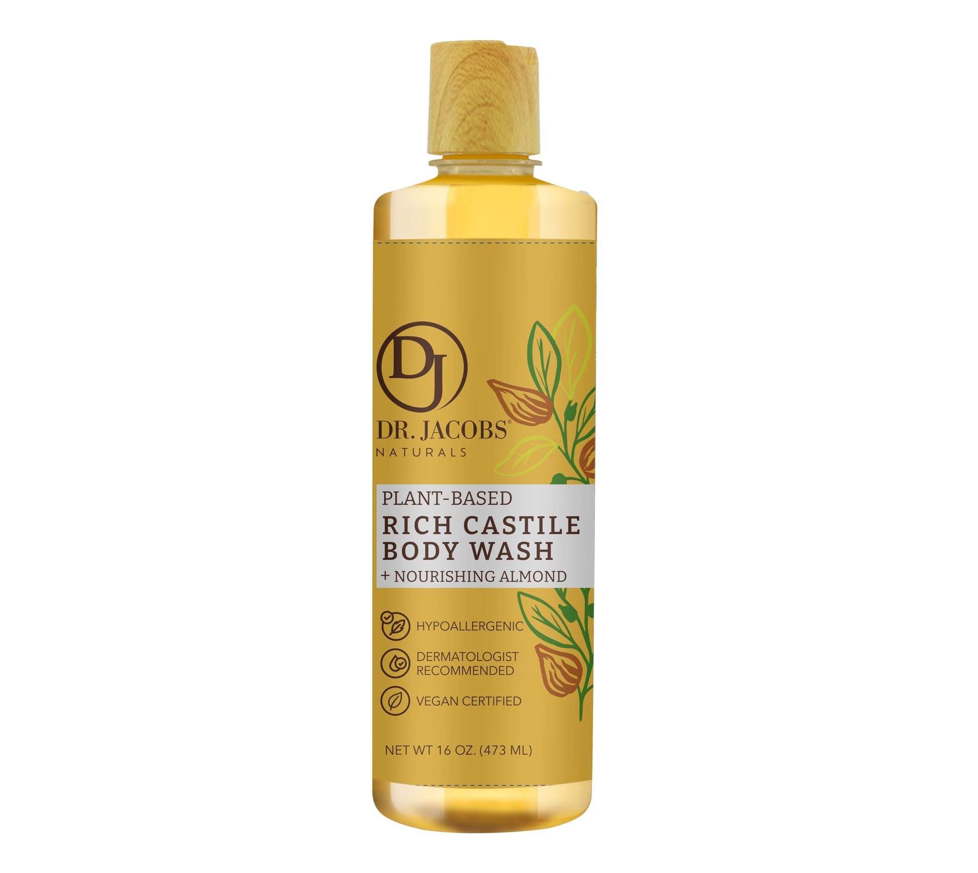 Dr. Jacobs Naturals, Almond Castile Body Wash (All American) 32 oz