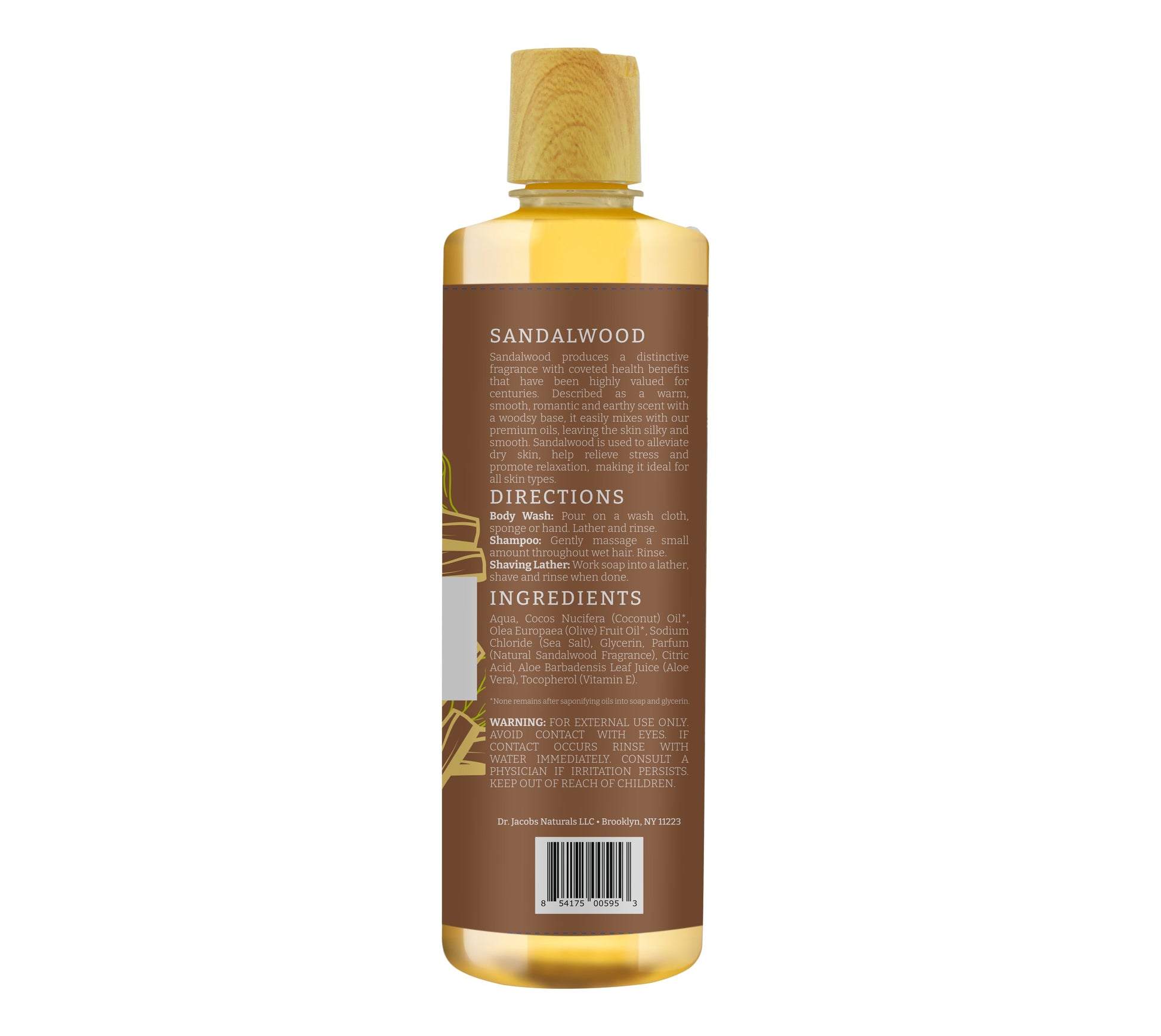 Dr. Jacobs Naturals Sandalwood Castile Body Wash